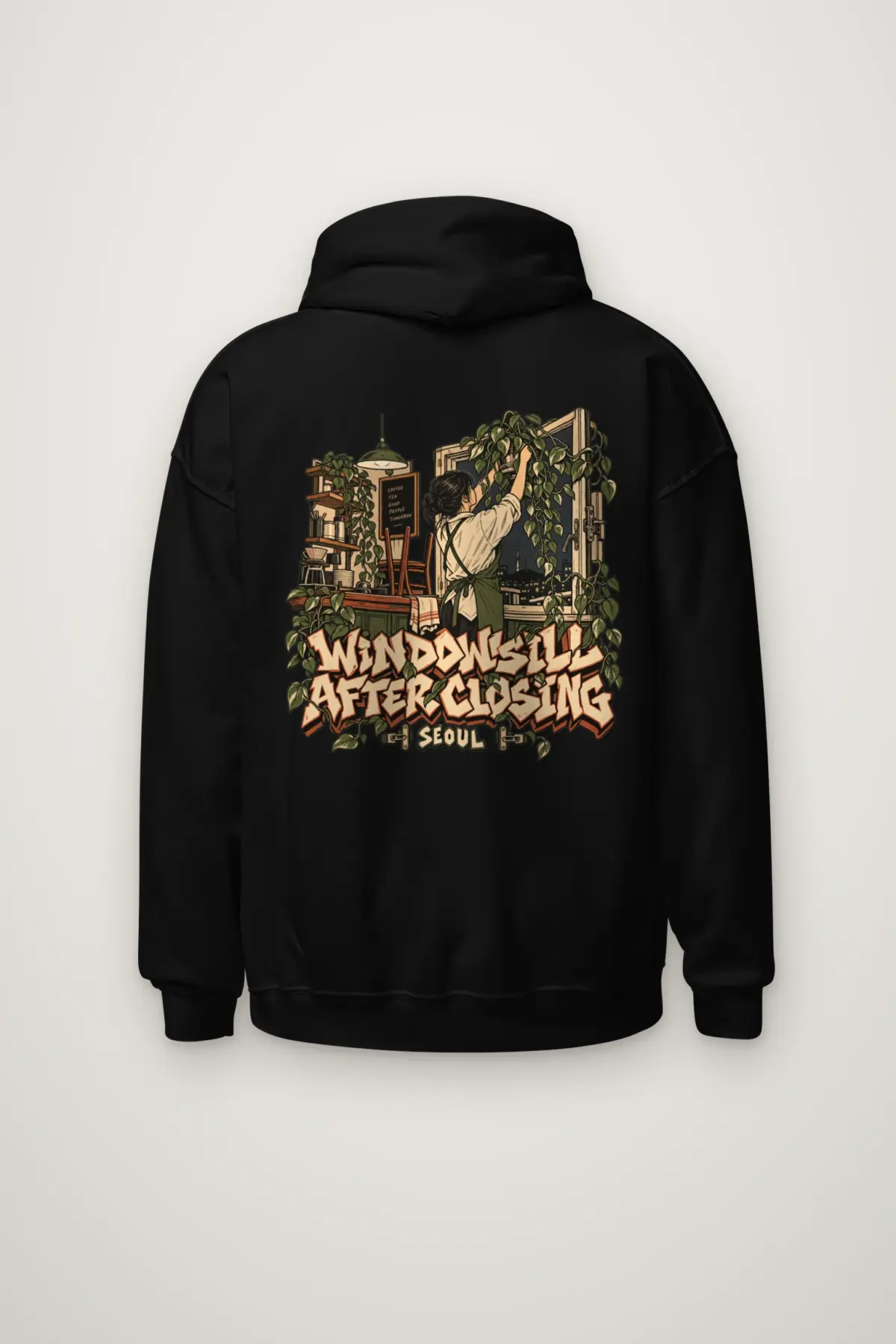 "Windowsill After Closing" Heavy Blend Unisex Pullover Hoodie