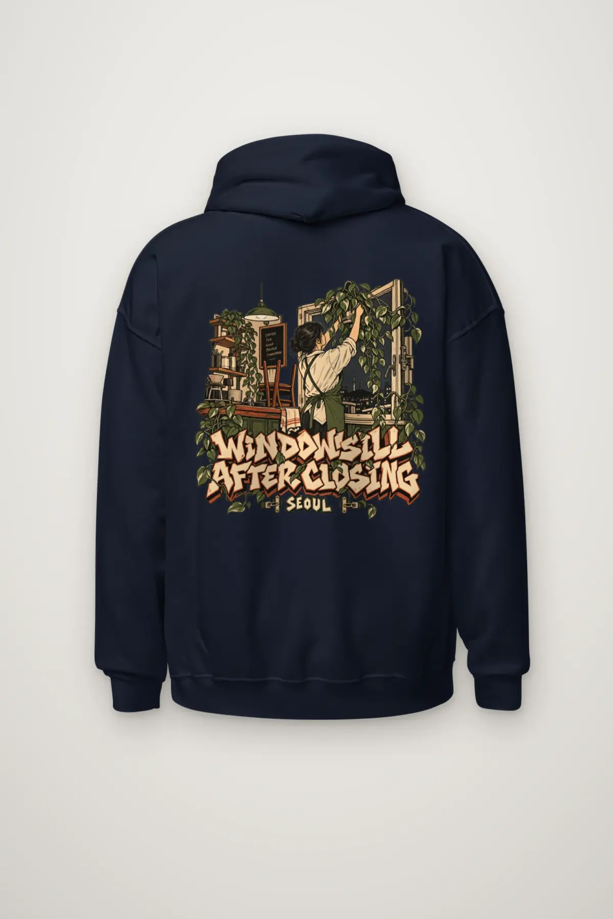"Windowsill After Closing" Heavy Blend Unisex Pullover Hoodie