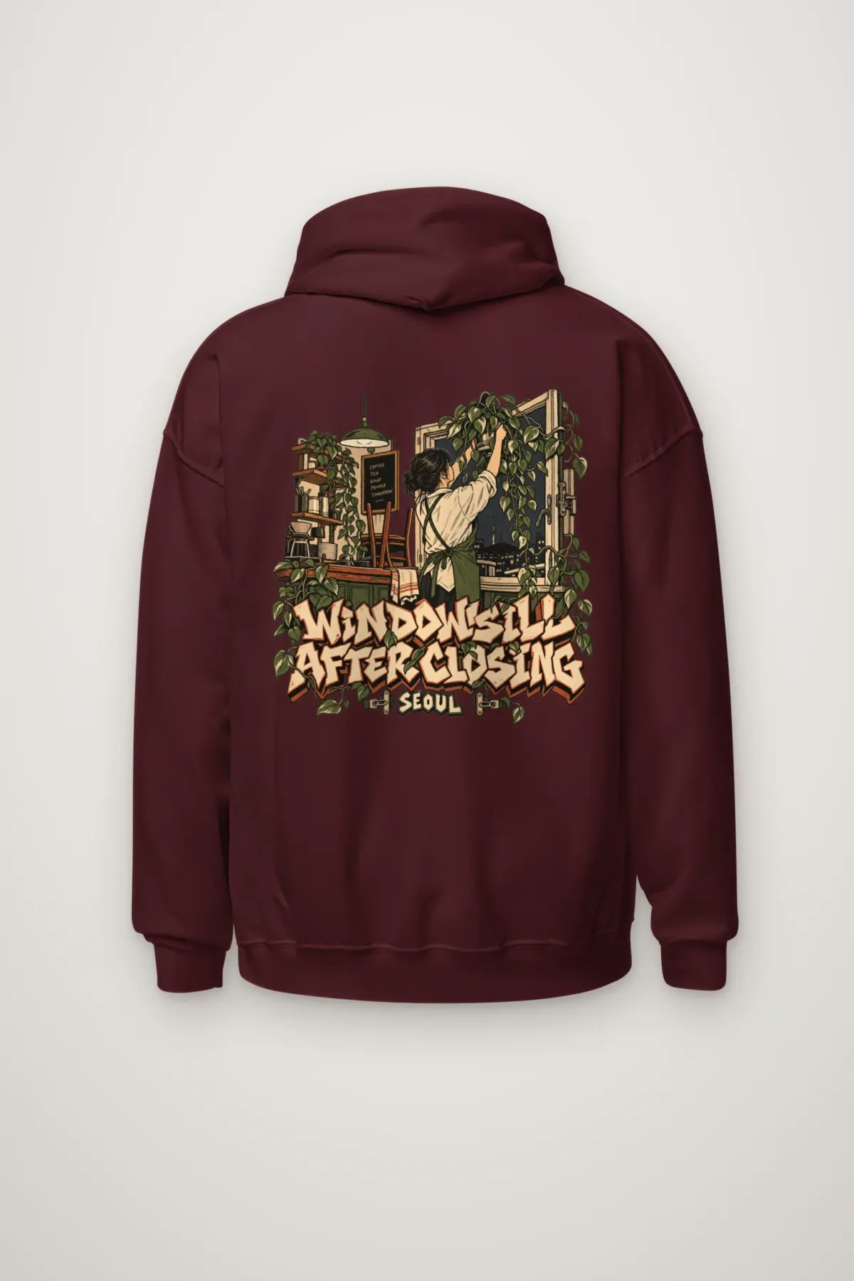 "Windowsill After Closing" Heavy Blend Unisex Pullover Hoodie