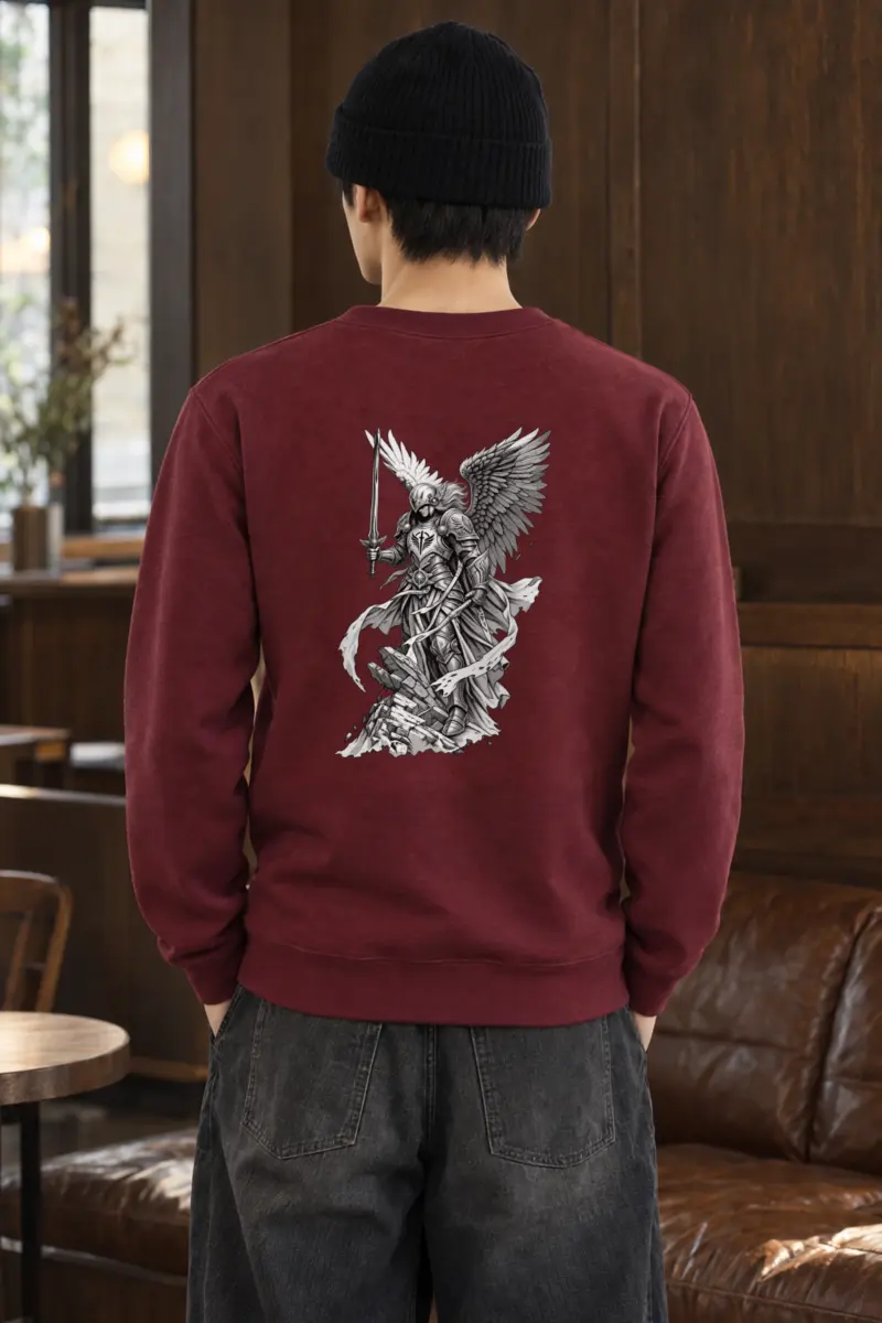 "Winged Angel Warrior" Heavy Blend Unisex Crewneck Sweatshirt