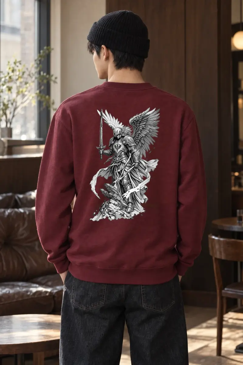 "Winged Angel Warrior" Heavy Blend Unisex Crewneck Sweatshirt | Gildan 18000