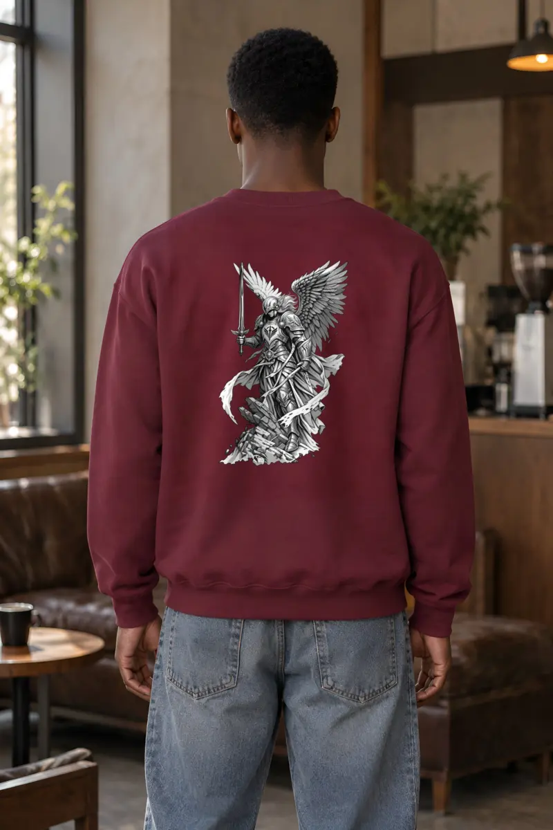"Winged Angel Warrior" Heavy Blend Unisex Crewneck Sweatshirt