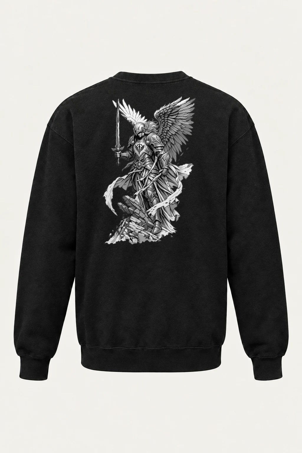 "Winged Angel Warrior" Heavy Blend Unisex Crewneck Sweatshirt | Gildan 18000