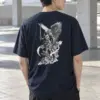 "Winged Angel Warrior" Heavyweight Unisex Crewneck T-shirt | Gildan 5000