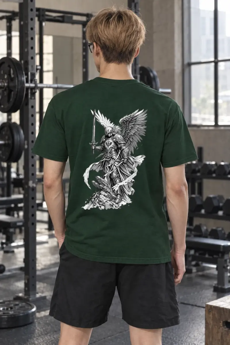 "Winged Angel Warrior" Heavyweight Unisex Crewneck T-shirt