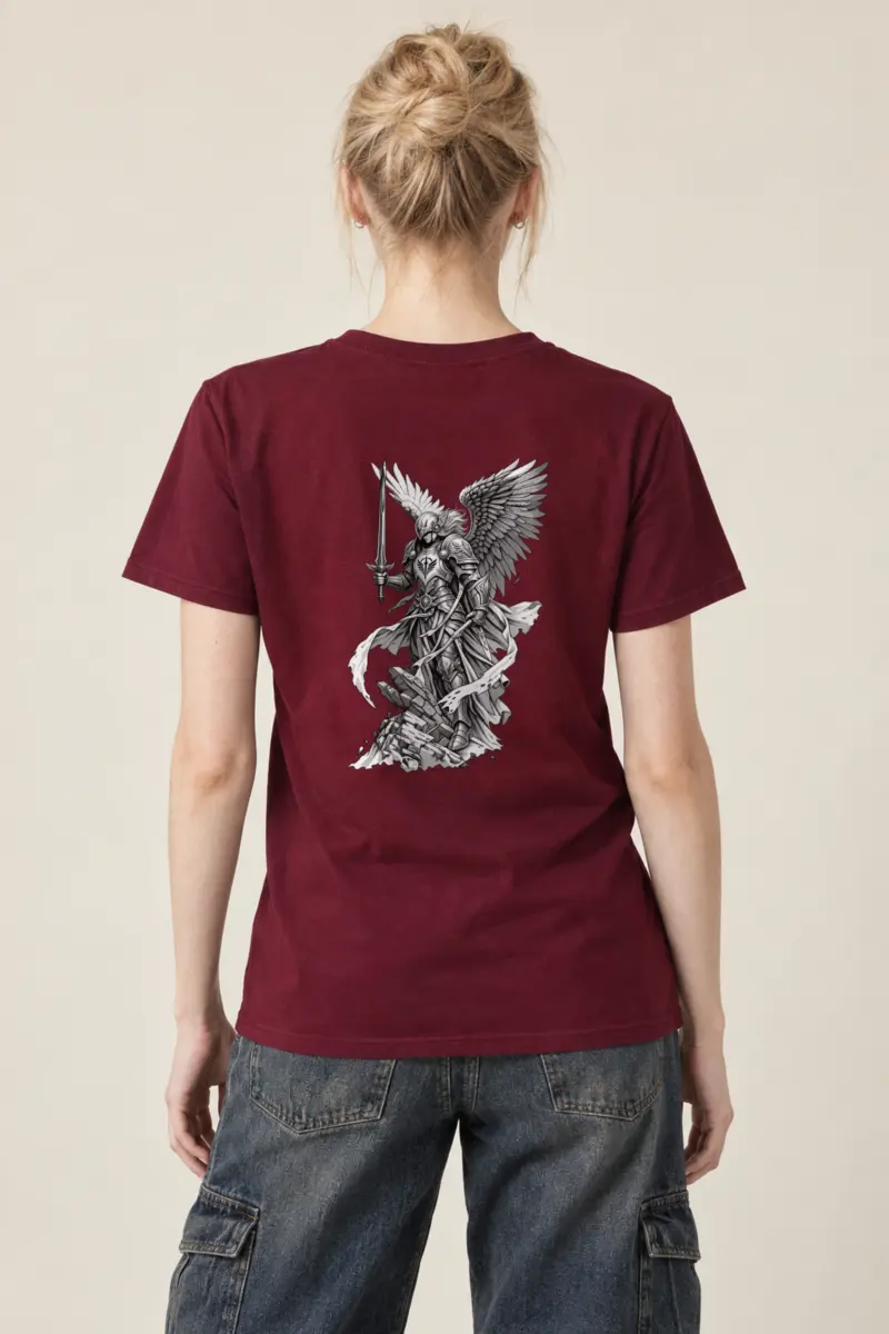 "Winged Angel Warrior" Heavyweight Unisex Crewneck T-shirt