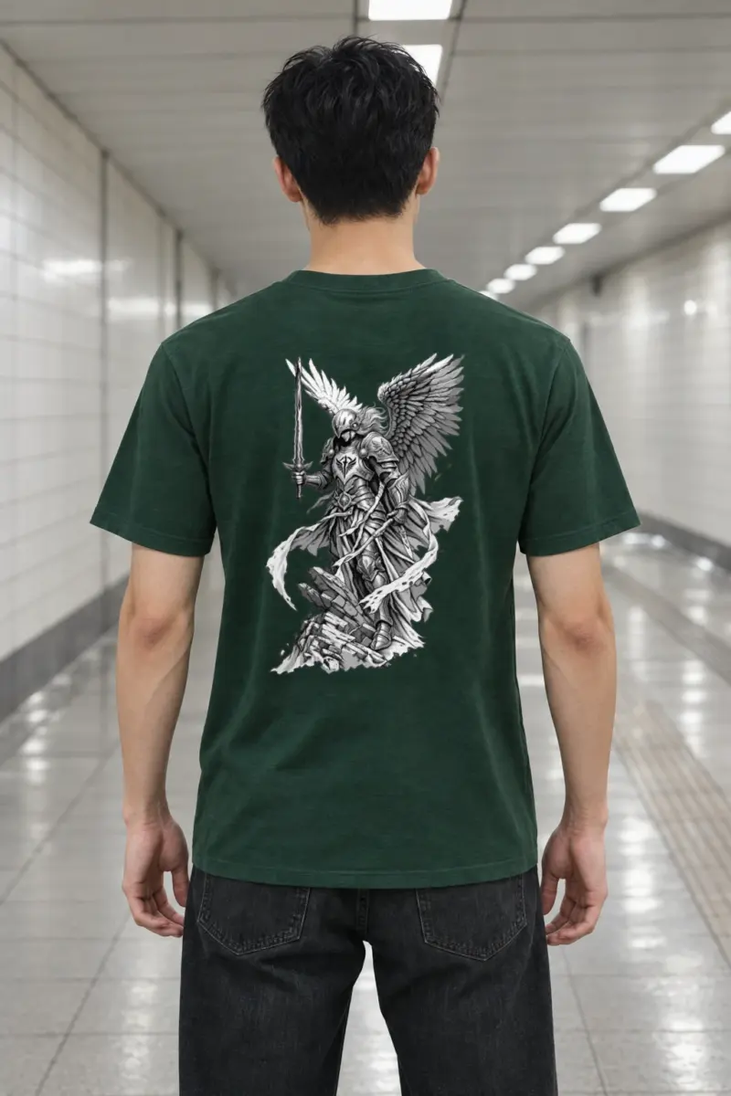 "Winged Angel Warrior" Heavyweight Unisex Crewneck T-shirt