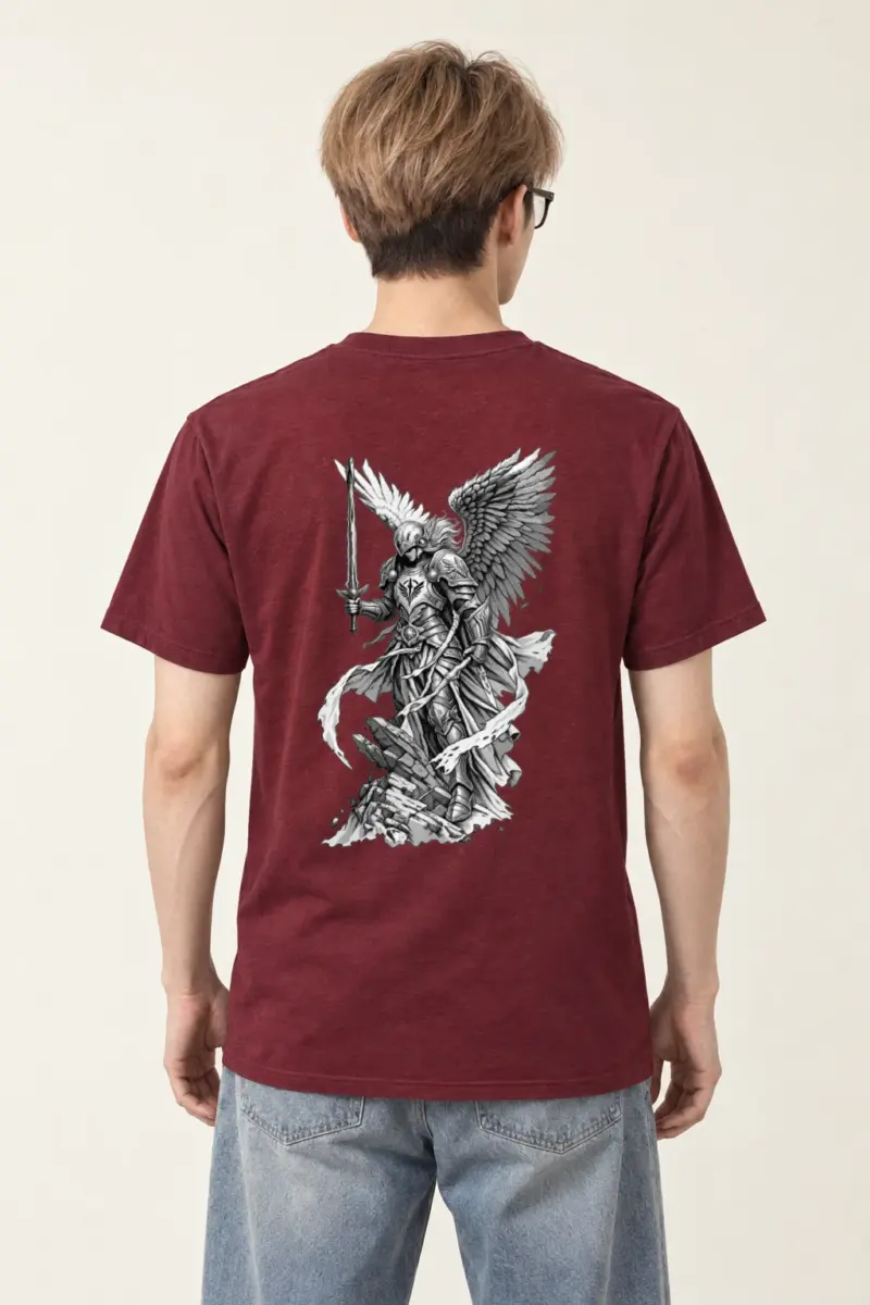 "Winged Angel Warrior" Heavyweight Unisex Crewneck T-shirt