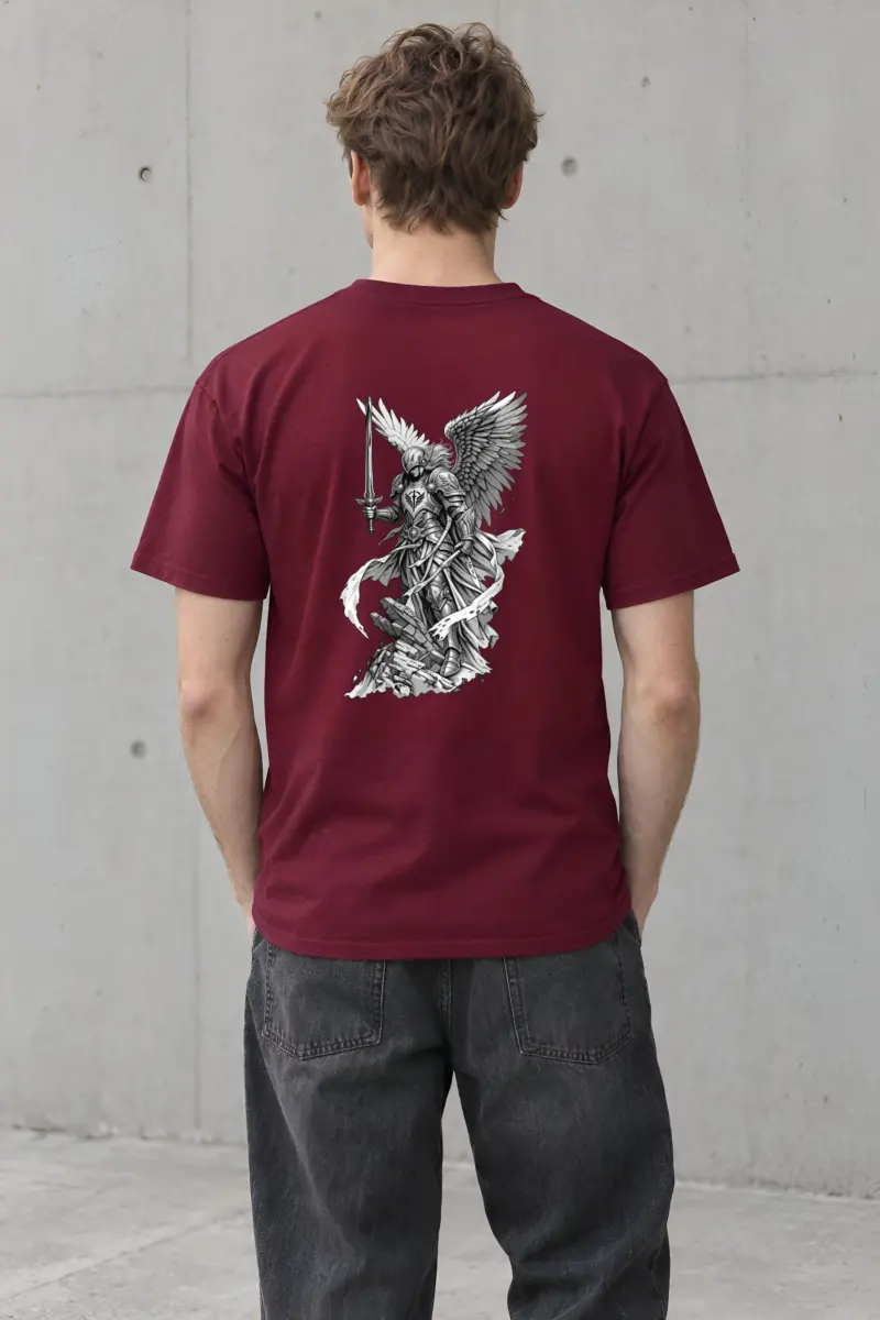 "Winged Angel Warrior" Heavyweight Unisex Crewneck T-shirt