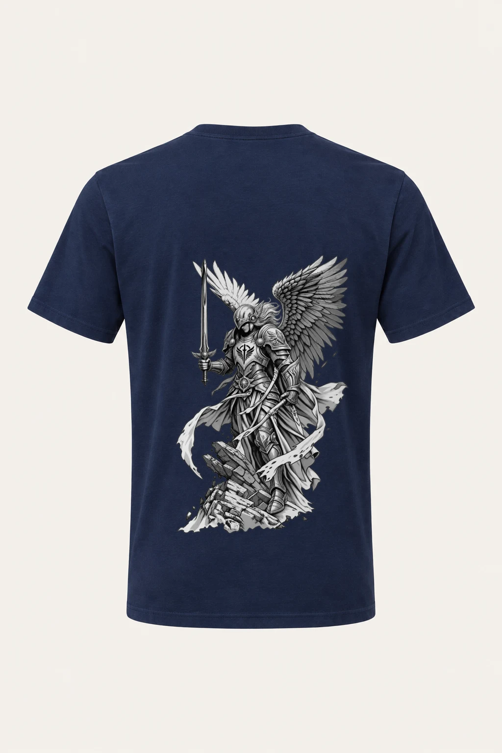 "Winged Angel Warrior" Heavyweight Unisex Crewneck T-shirt | Gildan 5000