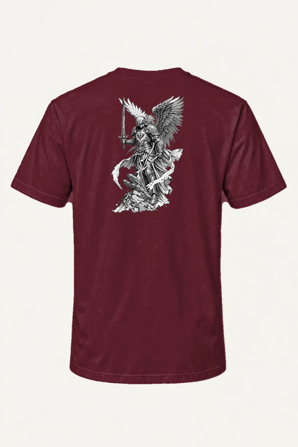 "Winged Angel Warrior" Heavyweight Unisex Crewneck T-shirt | Gildan 5000