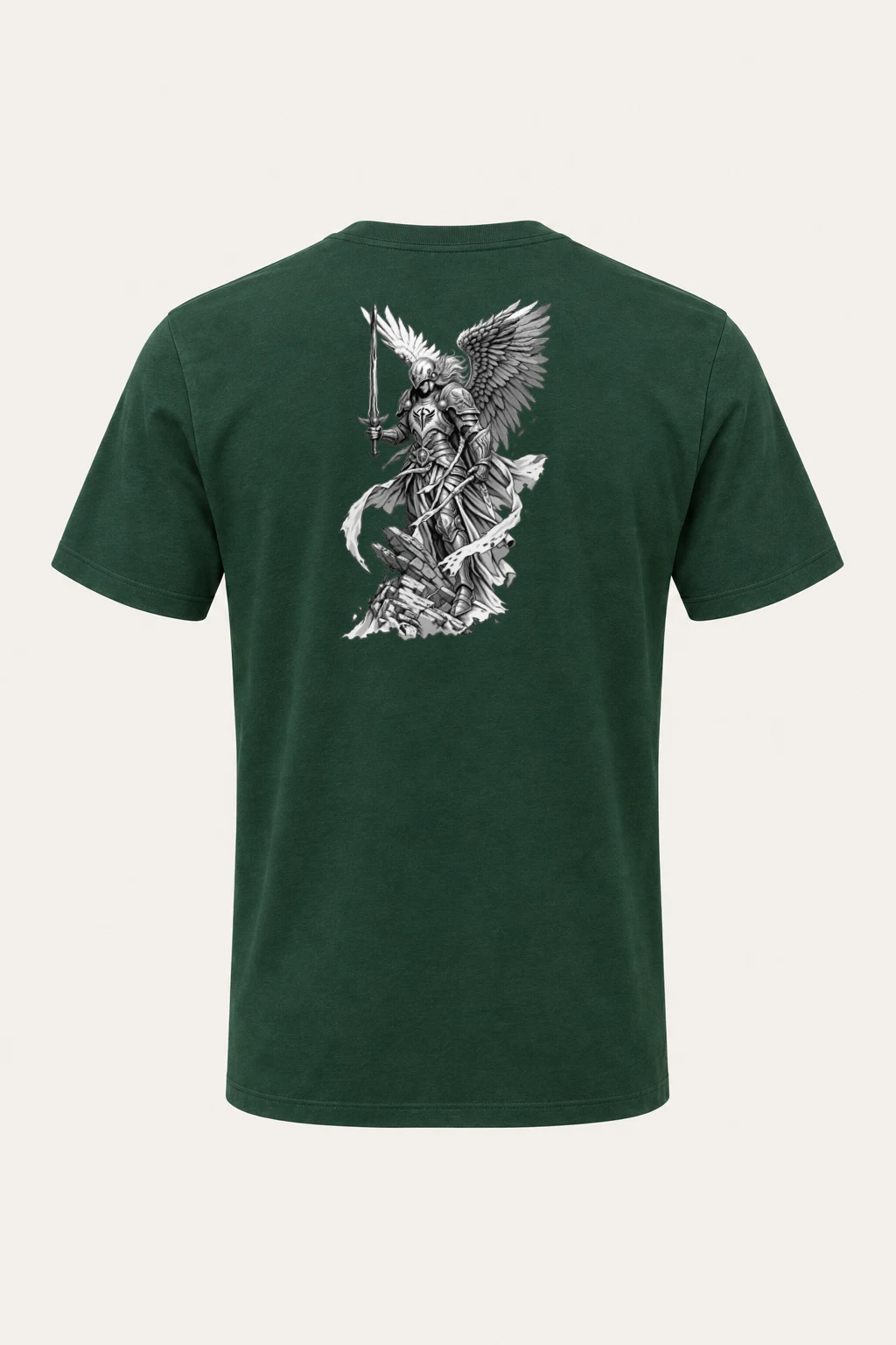 "Winged Angel Warrior" Heavyweight Unisex Crewneck T-shirt | Gildan 5000