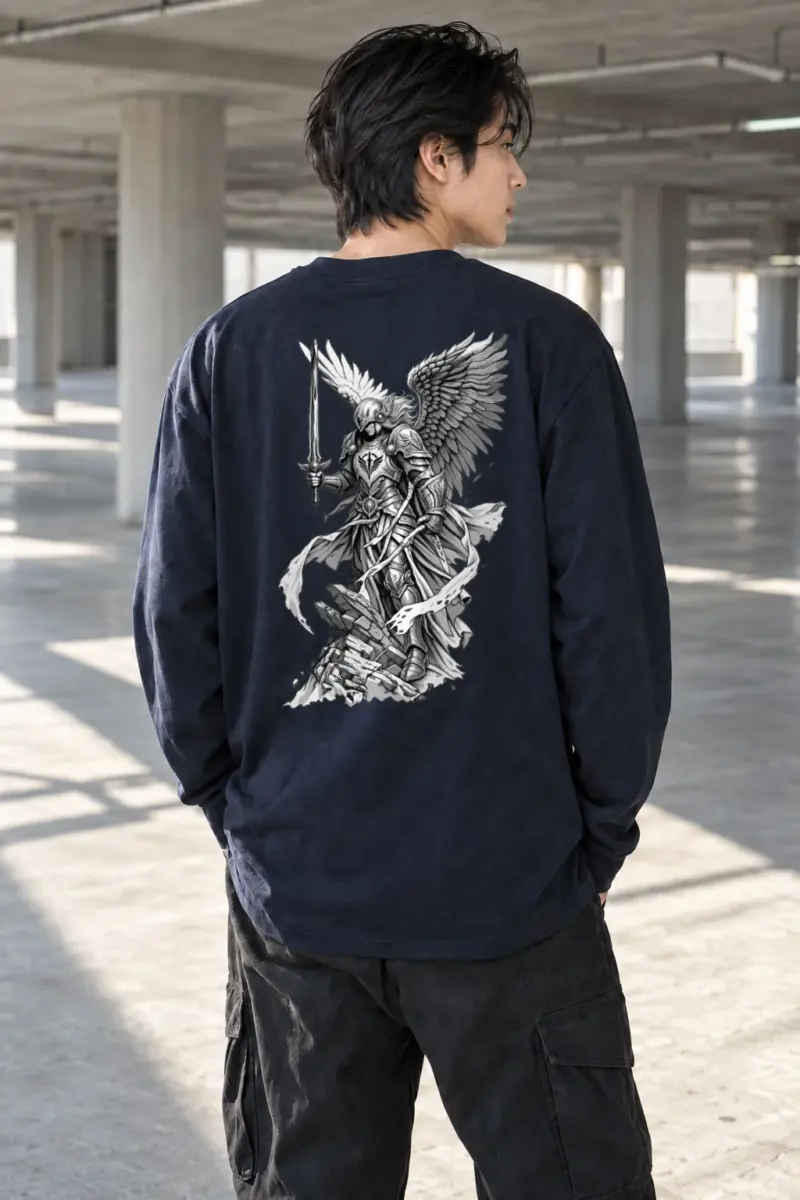"Winged Angel Warrior" Unisex Longsleeve T-shirt | Gildan 2400