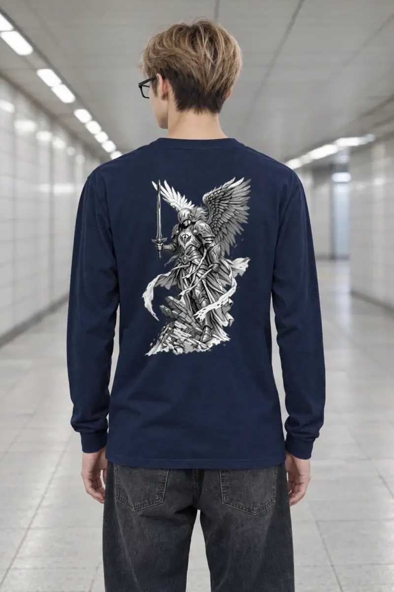 "Winged Angel Warrior" Unisex Longsleeve T-shirt | Gildan 2400