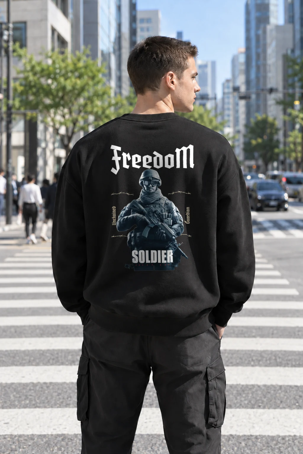 "Winged Freedom" Heavy Blend Unisex Crewneck Sweatshirt | Gildan 18000
