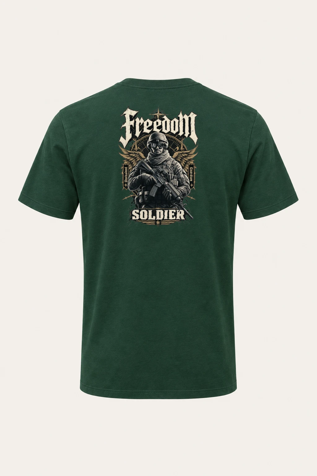 "Winged Freedom Soldier" Heavyweight Unisex Crewneck T-shirt | Gildan 5000