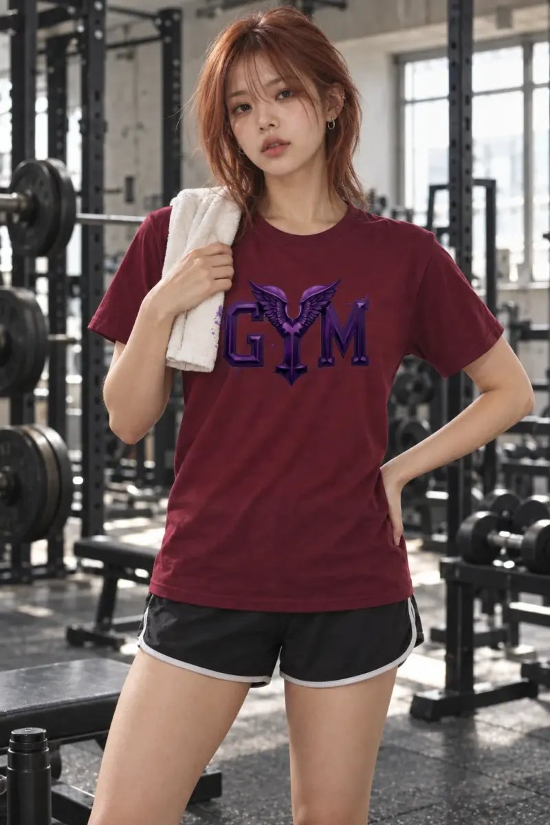 "Winged Gym Gothic" Heavyweight Unisex Crewneck T-shirt