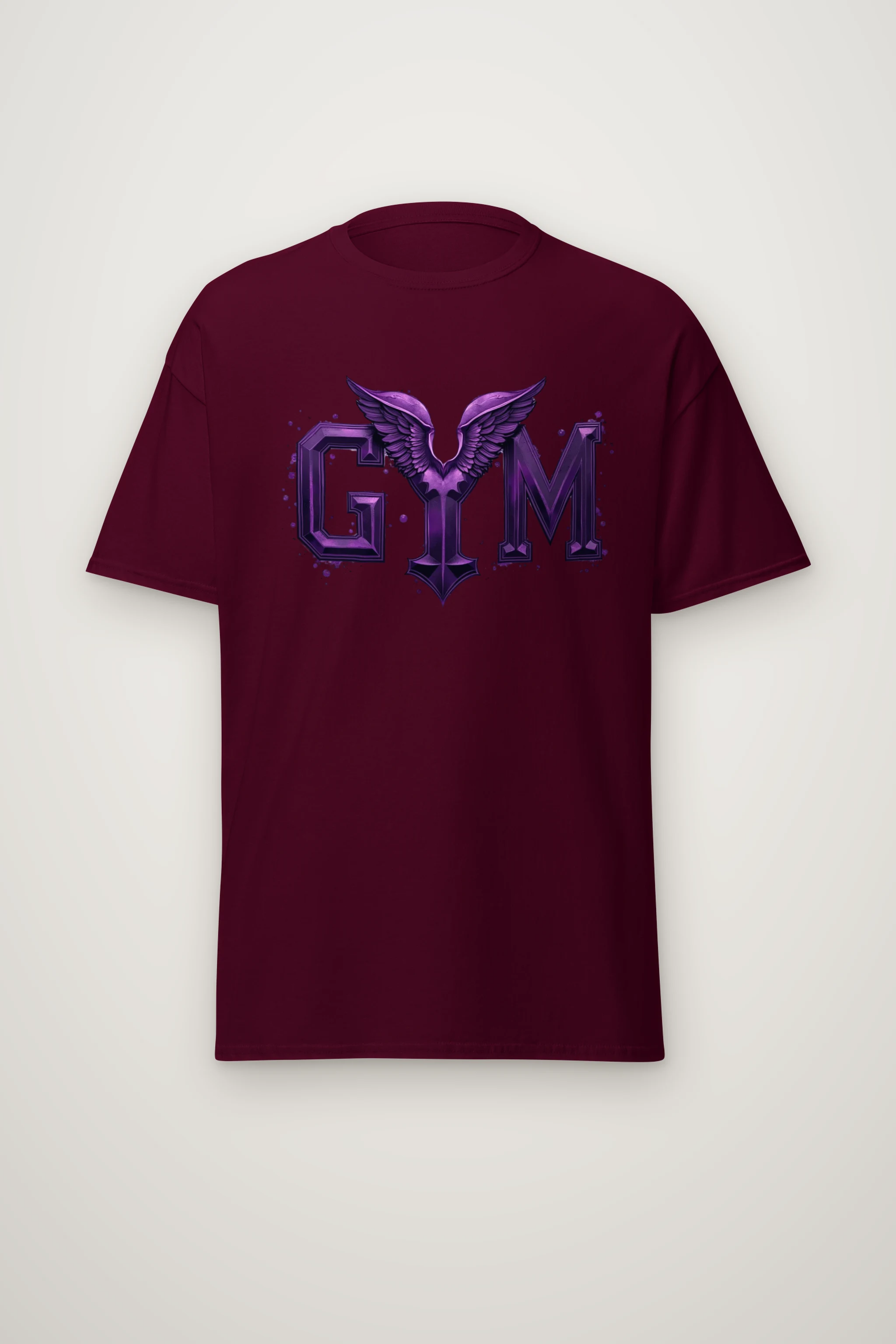 "Winged Gym Gothic" Heavyweight Unisex Crewneck T-shirt