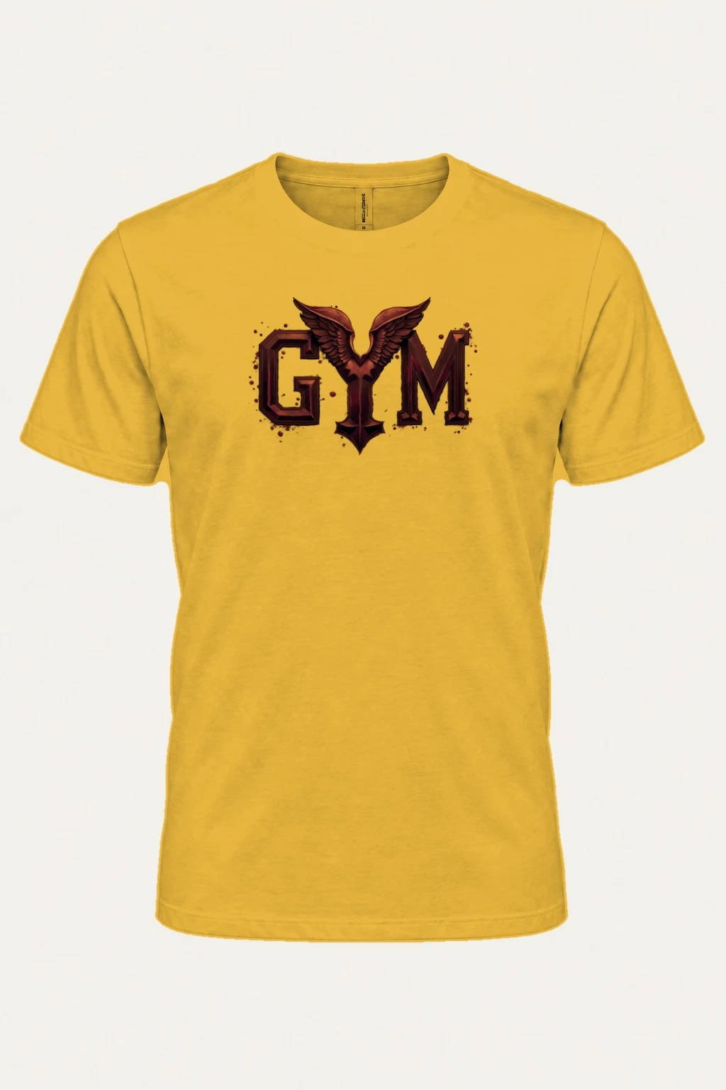 "Winged Gym Gothic" Heavyweight Unisex Crewneck T-shirt | Gildan 5000