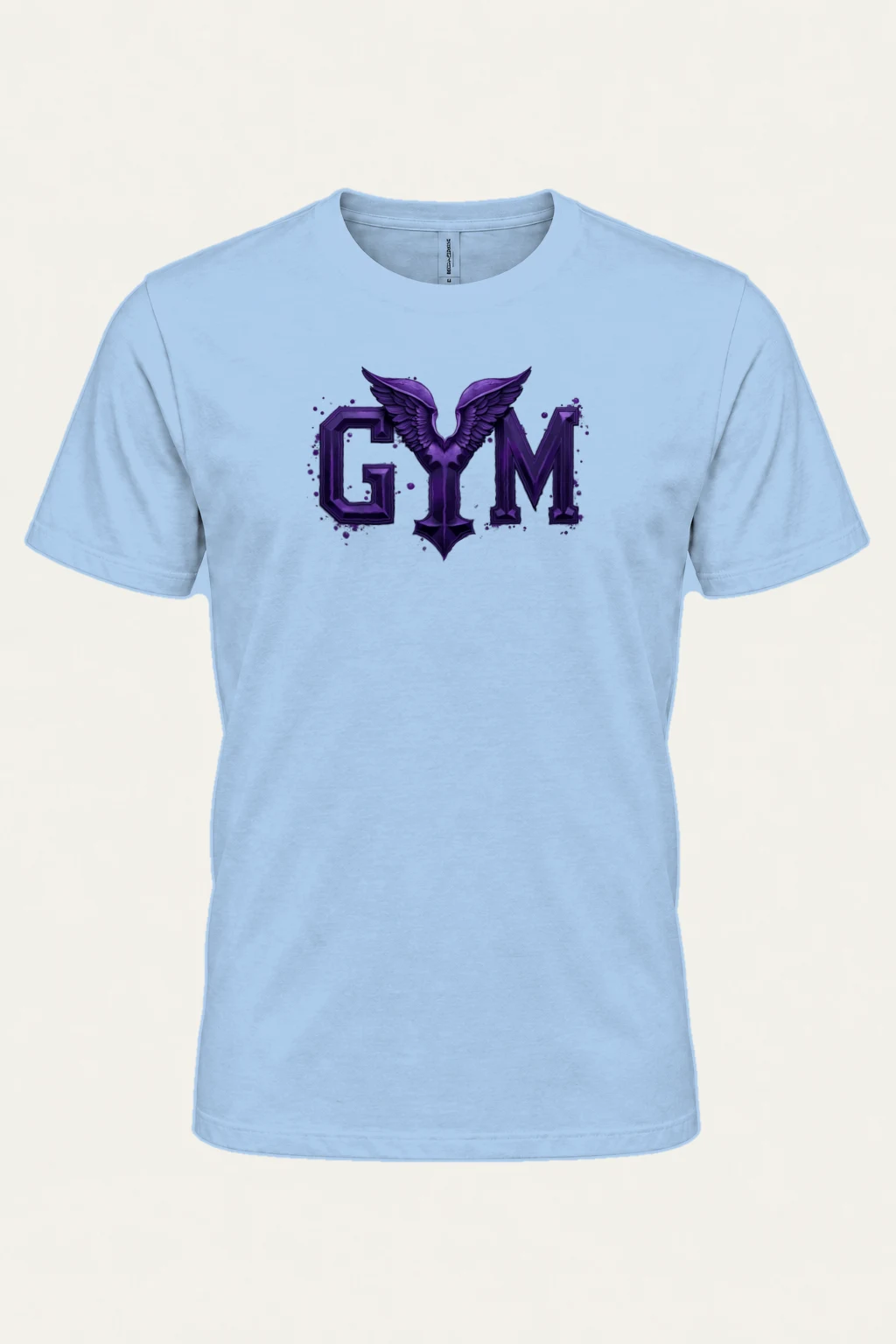 "Winged Gym Gothic" Heavyweight Unisex Crewneck T-shirt | Gildan 5000