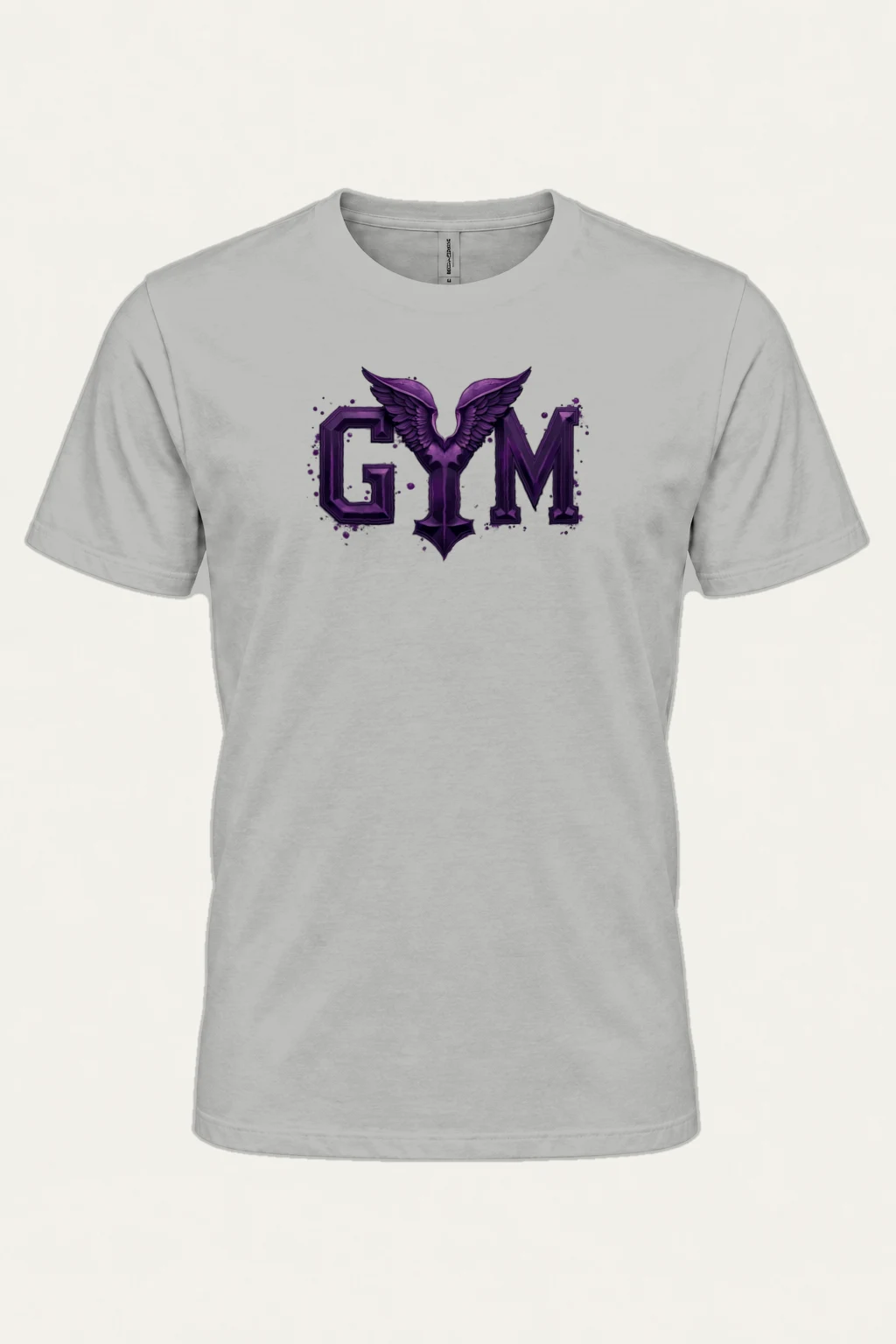 "Winged Gym Gothic" Heavyweight Unisex Crewneck T-shirt | Gildan 5000