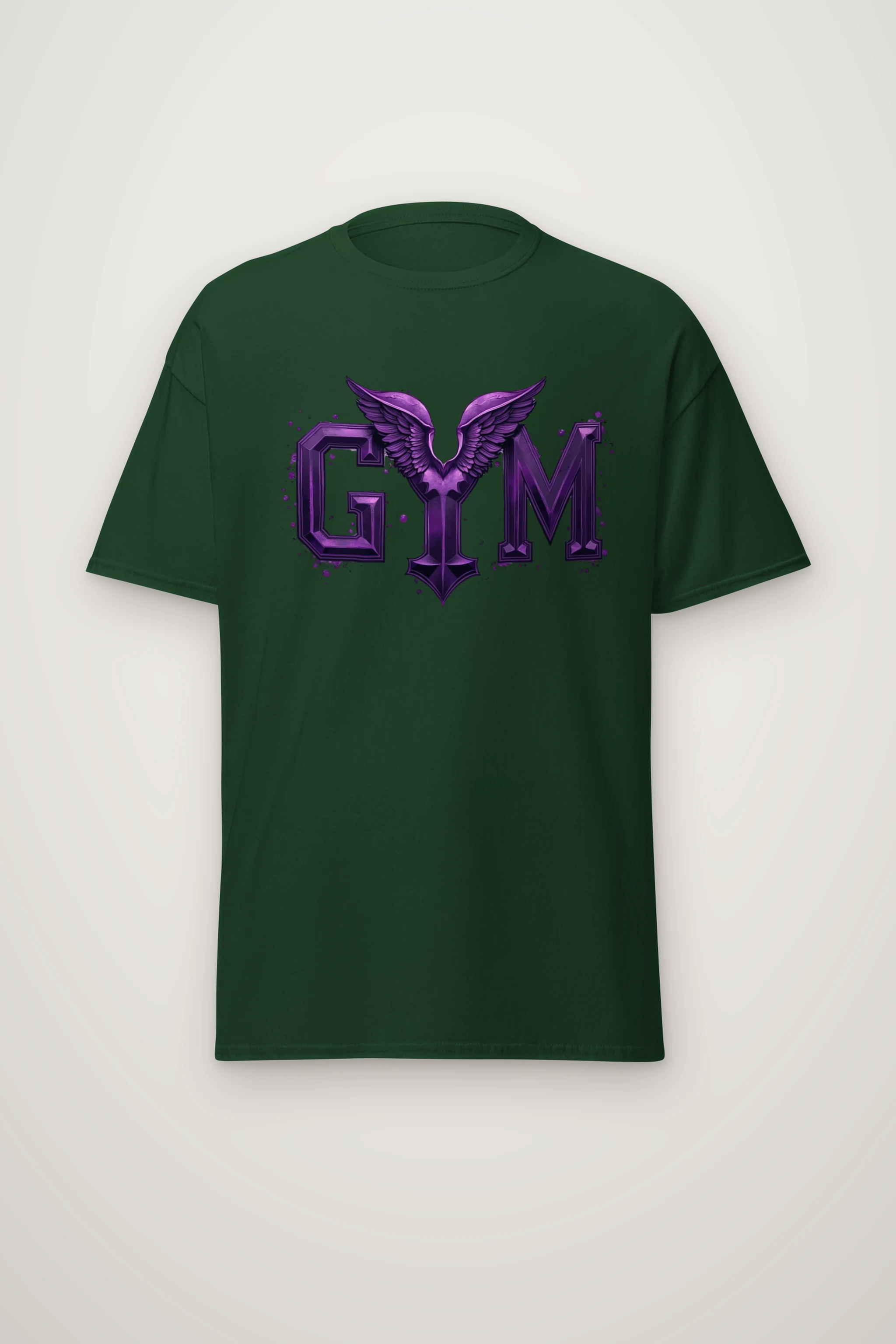"Winged Gym Gothic" Heavyweight Unisex Crewneck T-shirt