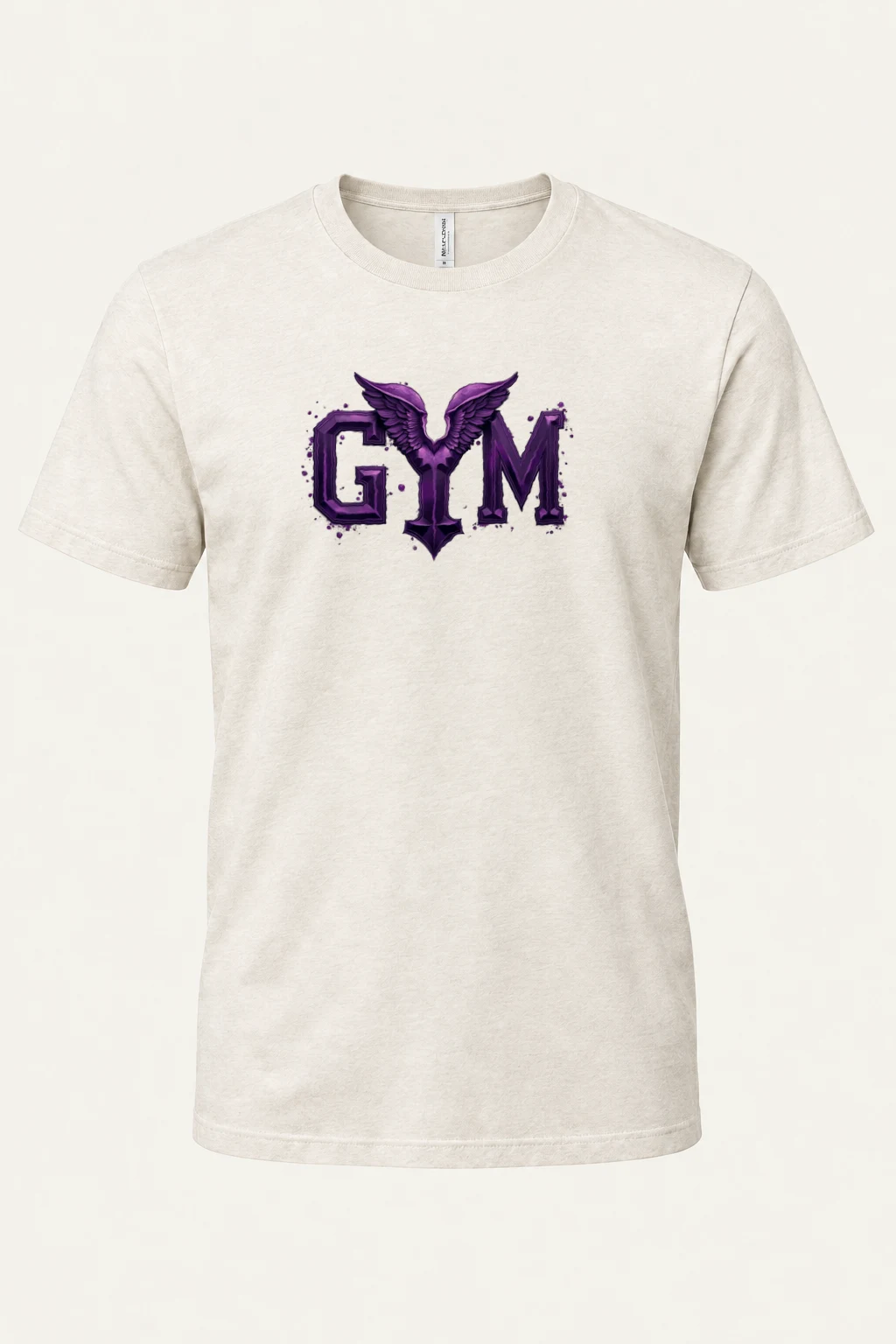"Winged Gym Gothic" Heavyweight Unisex Crewneck T-shirt | Gildan 5000