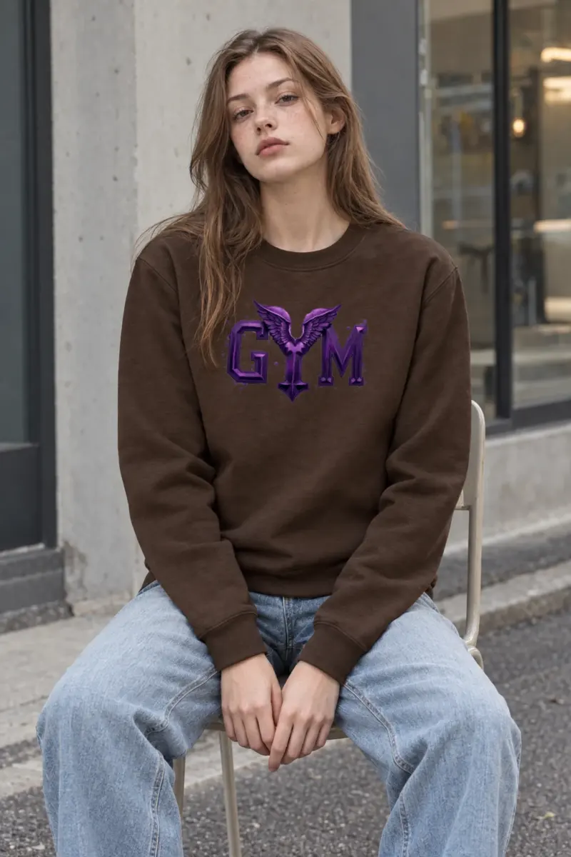 "Winged Gym" Heavy Blend Unisex Crewneck Sweatshirt | Gildan 18000
