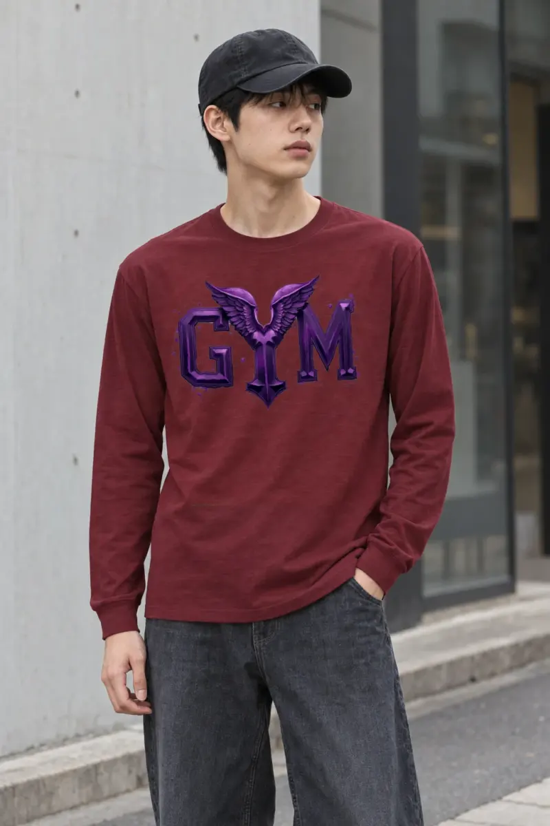"Winged Gym" Unisex Longsleeve T-shirt | Gildan 2400