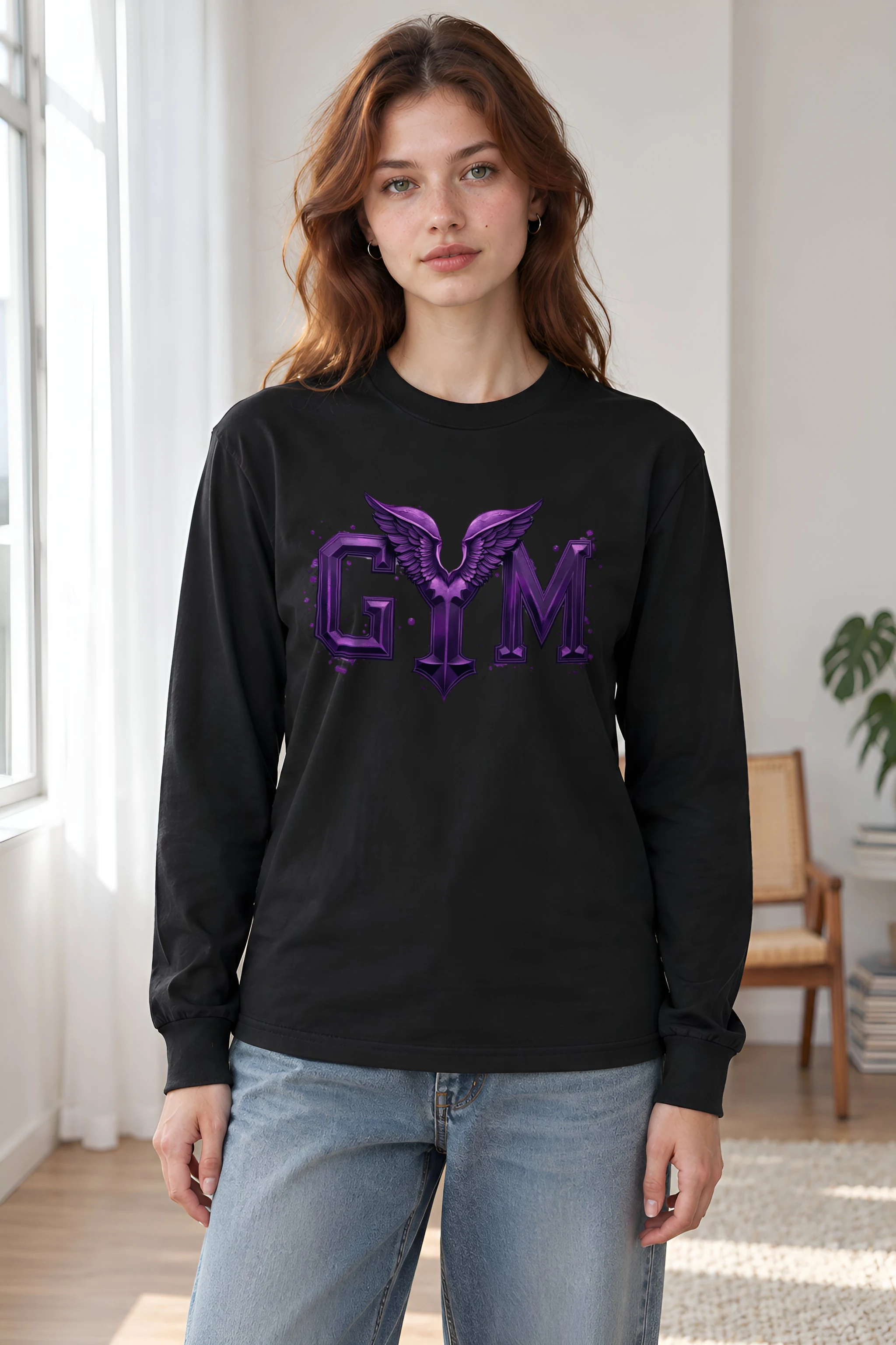 "Winged Gym" Unisex Longsleeve T-shirt