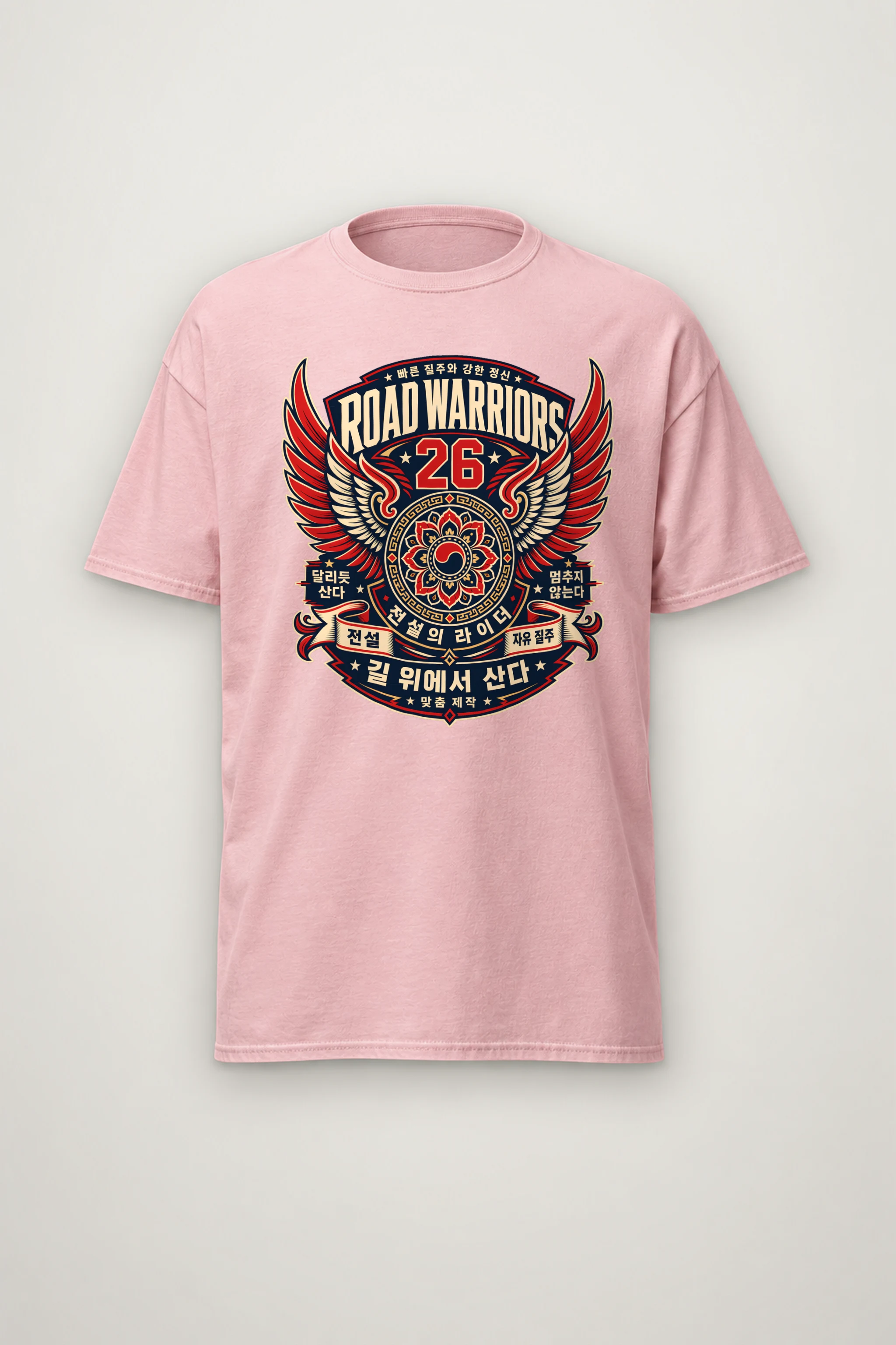 "Winged Rider 26 Emblem" Heavyweight Unisex Crewneck T-shirt