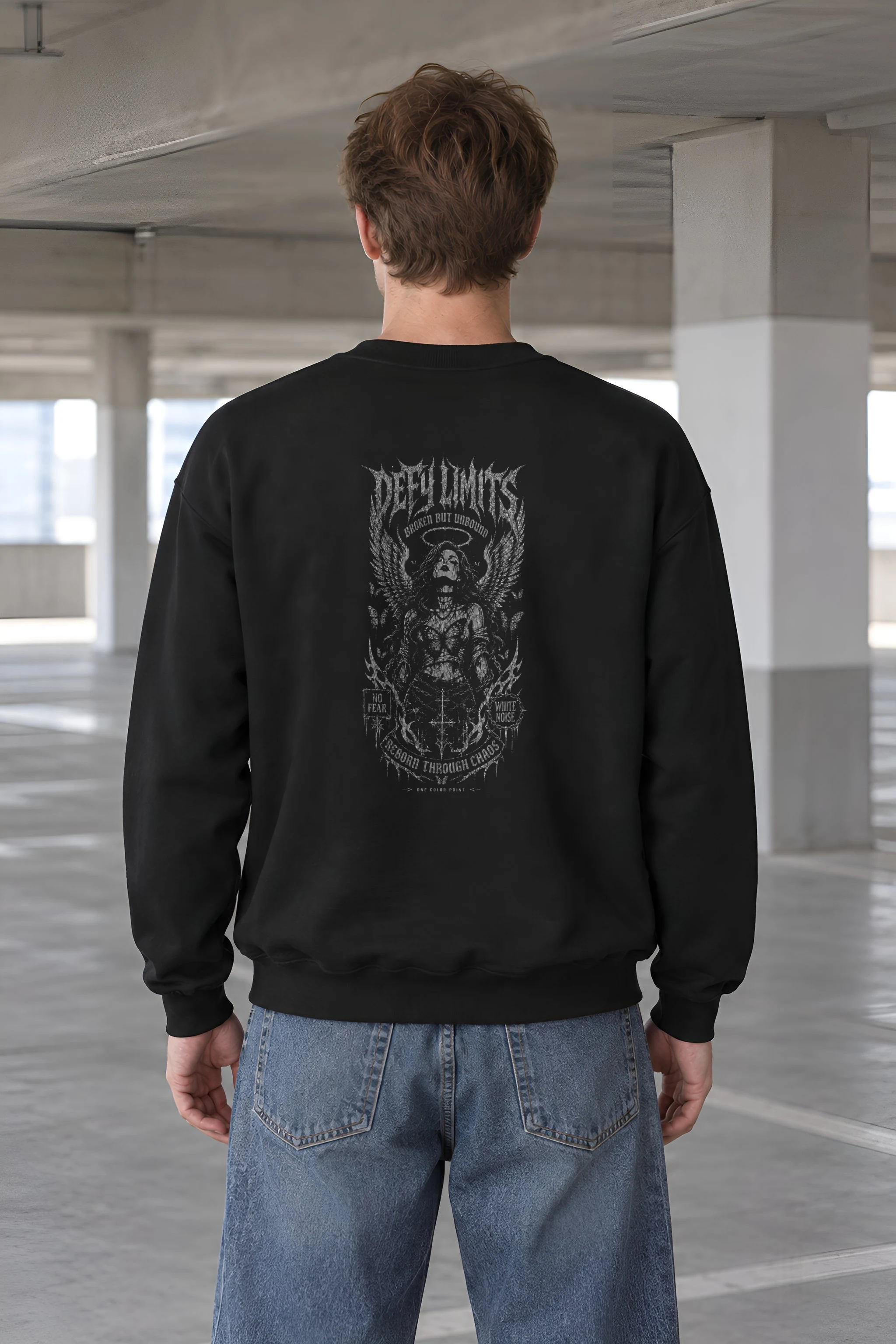 "Winged Skeletal Demon" 1 Crewneck Sweatshirt