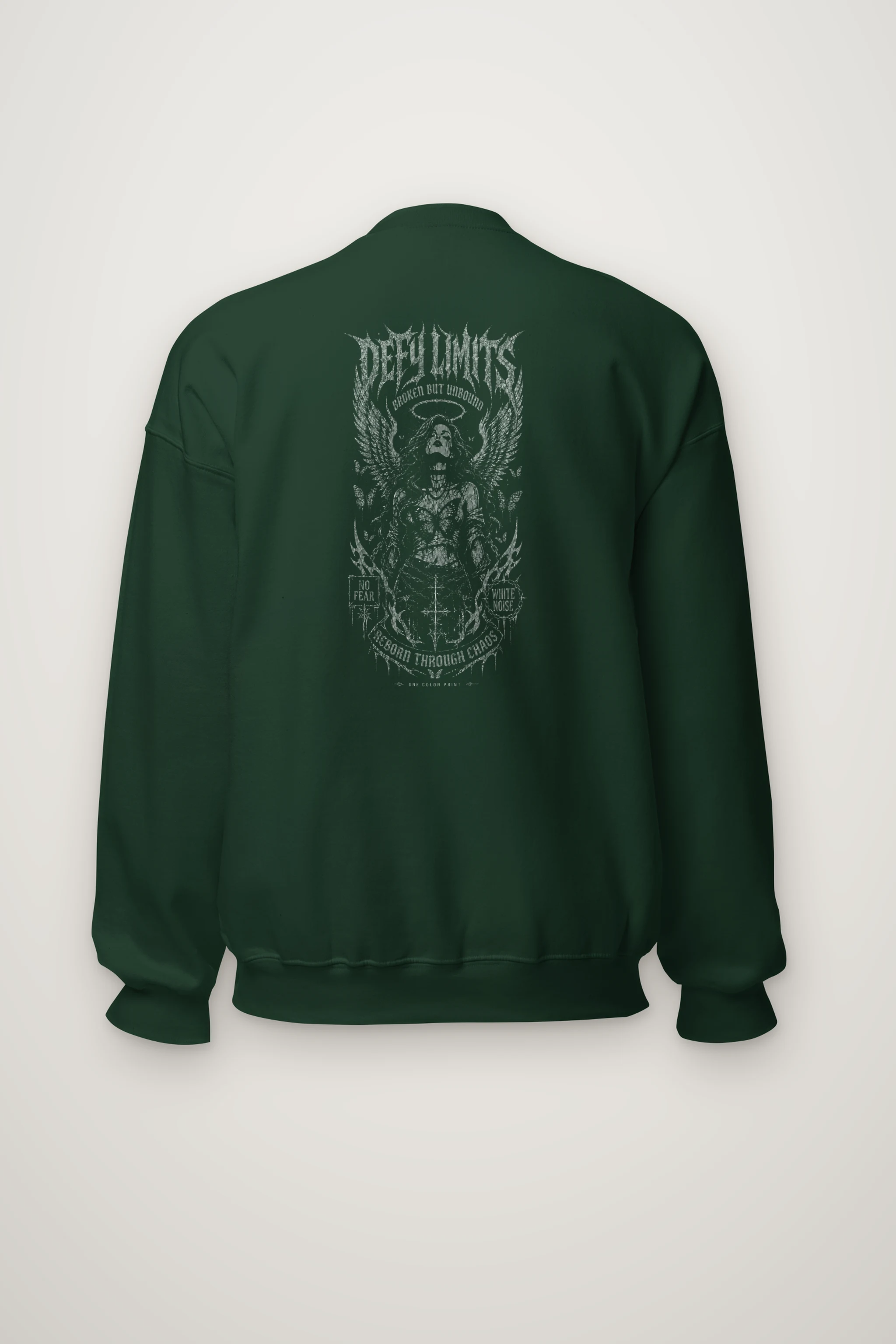 "Winged Skeletal Demon" Heavy Blend Unisex Crewneck Sweatshirt