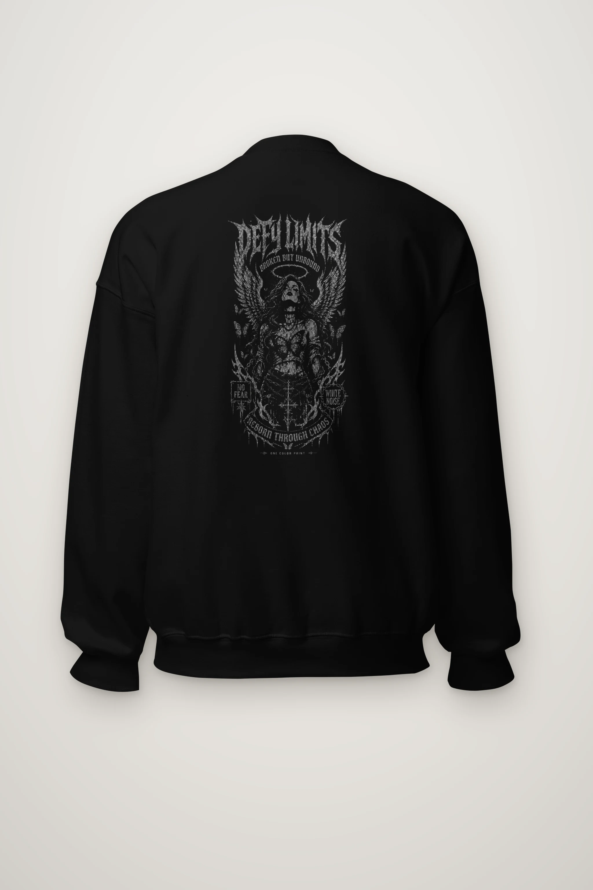 "Winged Skeletal Demon" Heavy Blend Unisex Crewneck Sweatshirt
