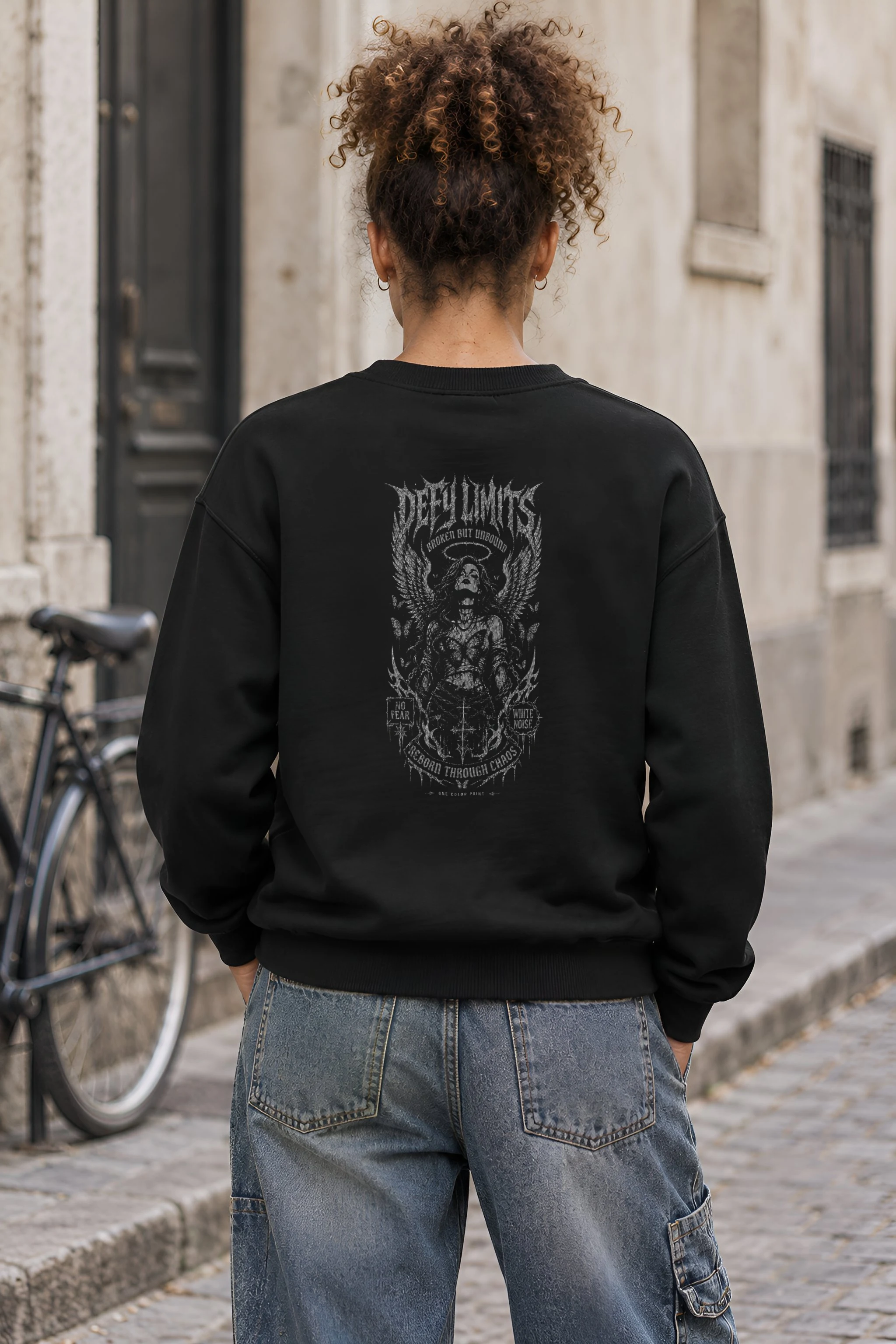"Winged Skeletal Demon" 1 Crewneck Sweatshirt