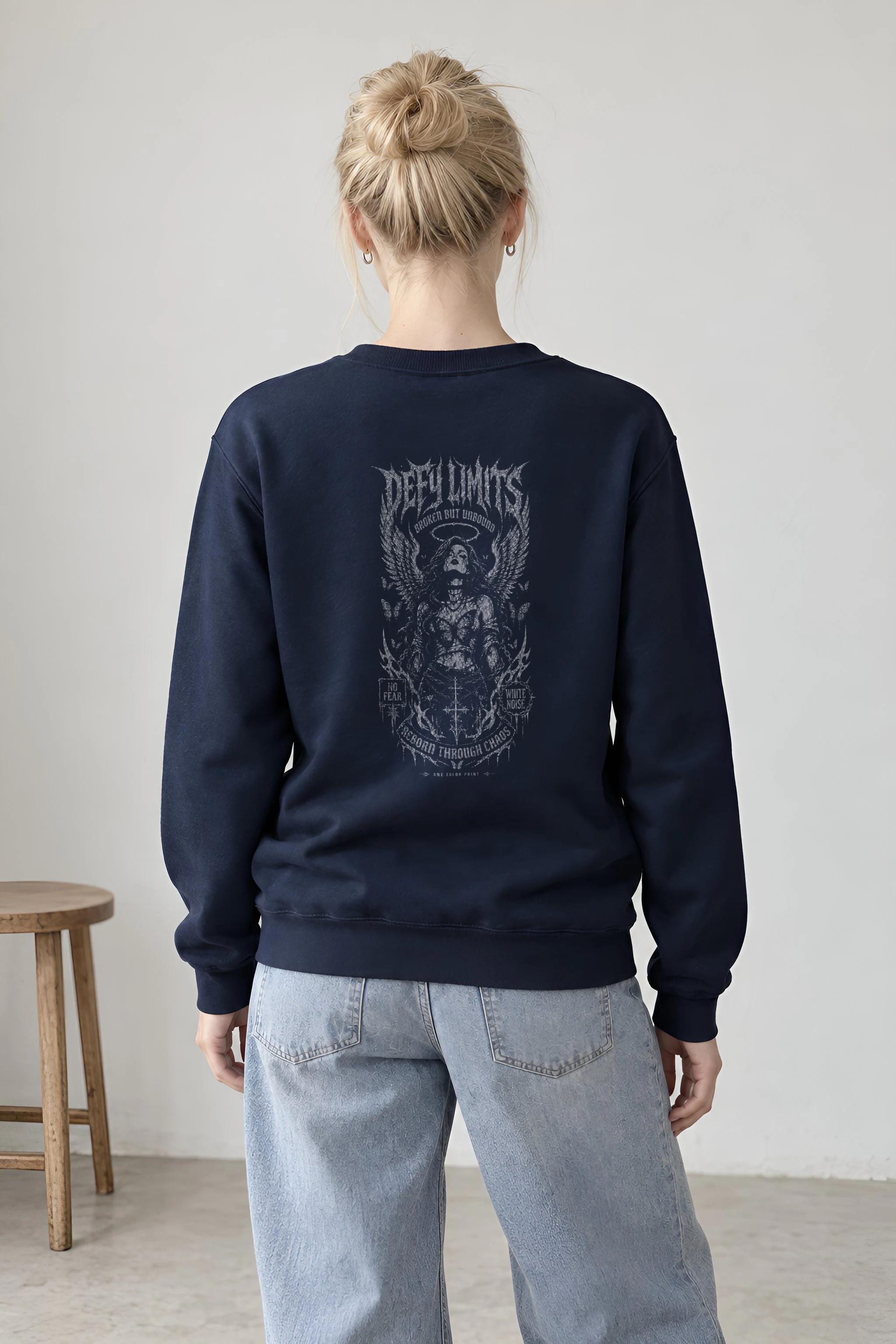 "Winged Skeletal Demon" 1 Crewneck Sweatshirt