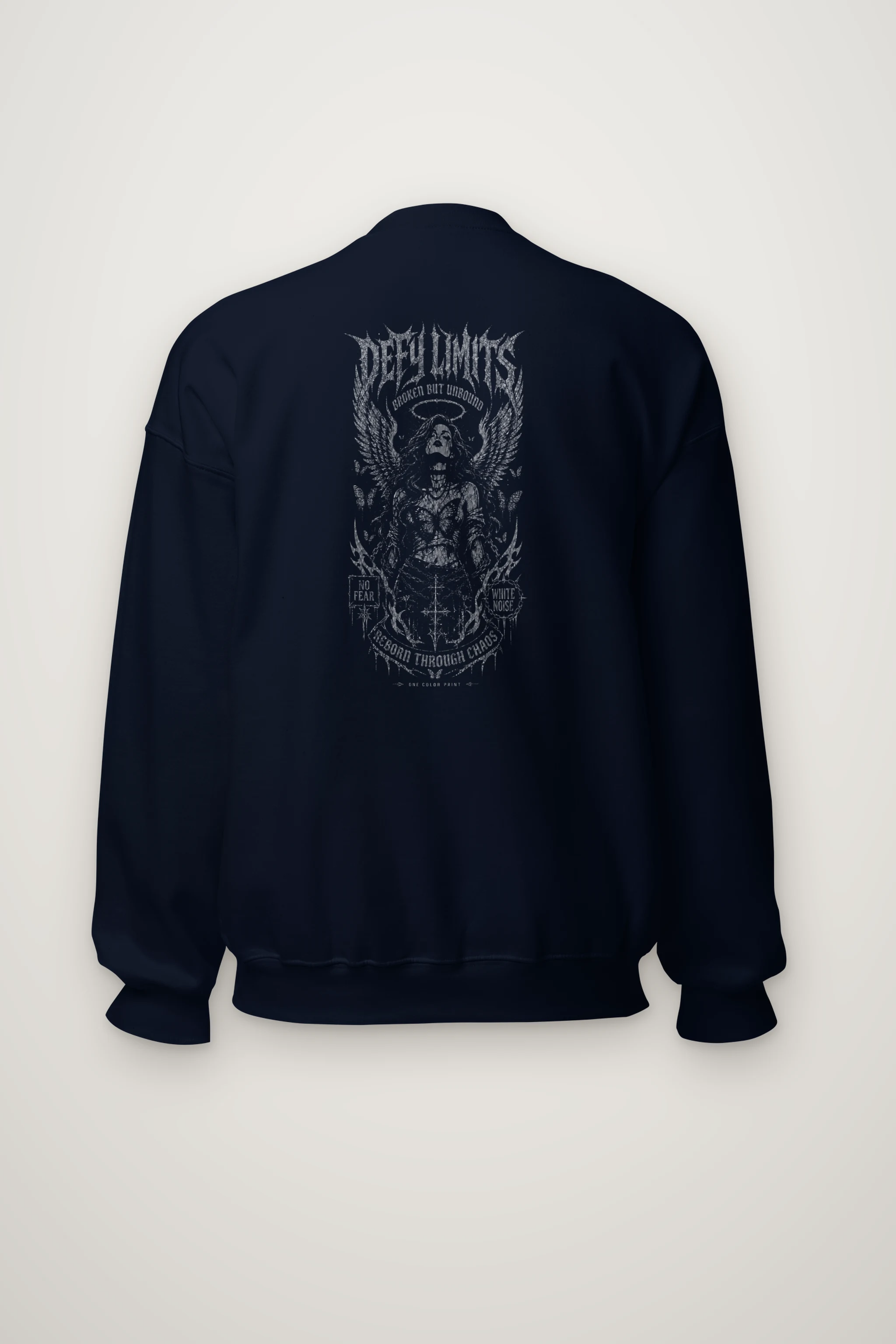 "Winged Skeletal Demon" Heavy Blend Unisex Crewneck Sweatshirt