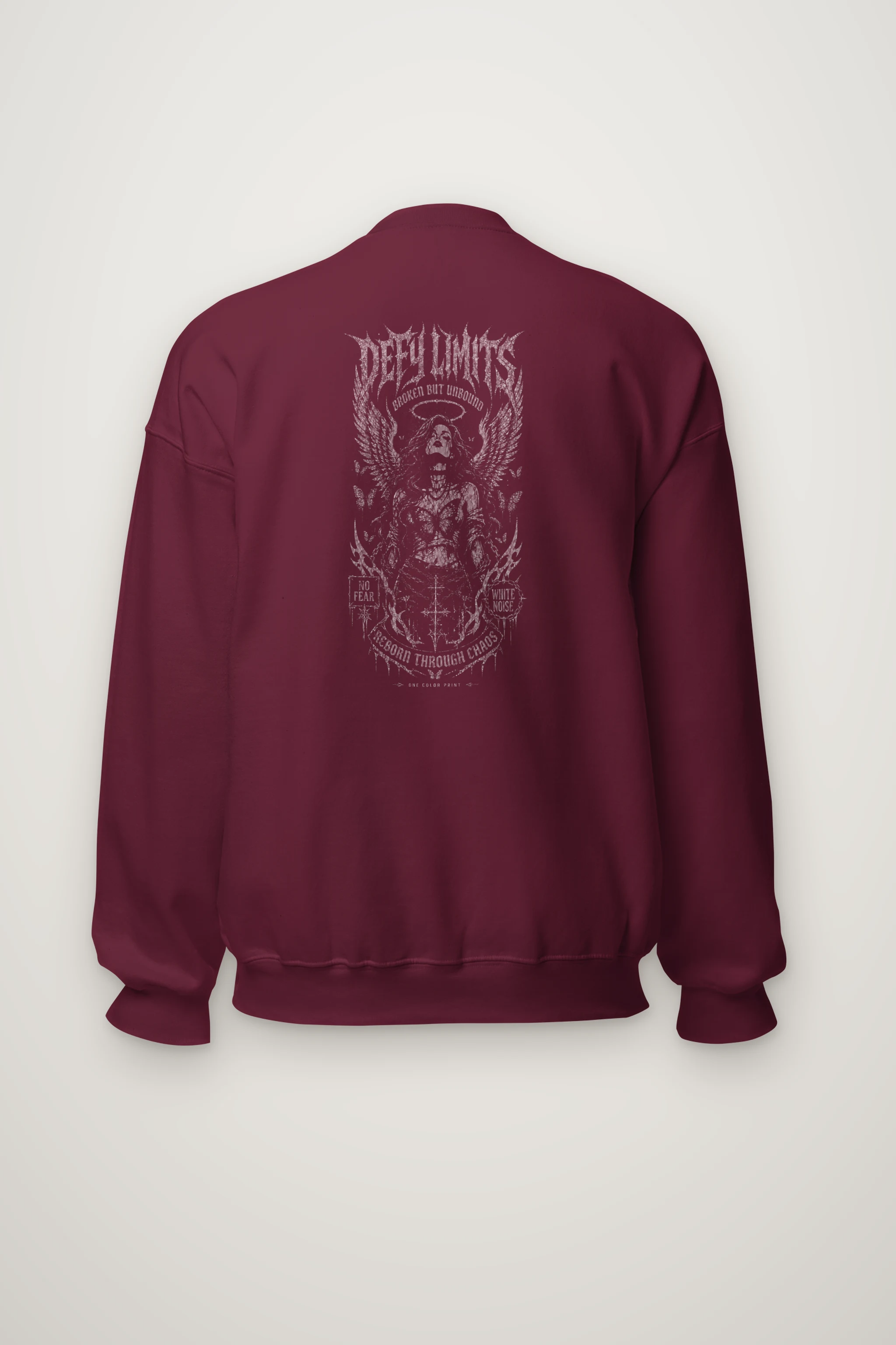 "Winged Skeletal Demon" Heavy Blend Unisex Crewneck Sweatshirt