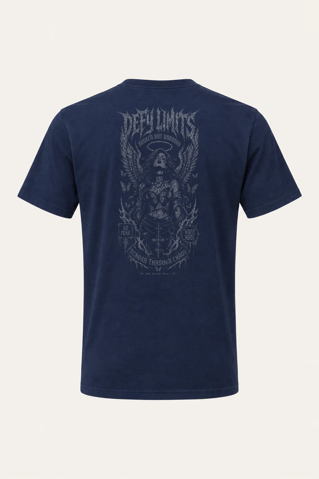 "Winged Skeletal Demon" Heavyweight Unisex Crewneck T-shirt | Gildan 5000