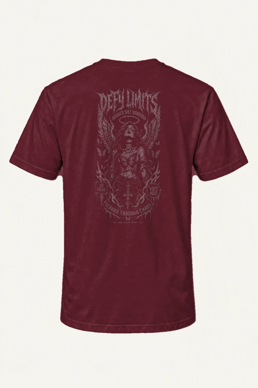 "Winged Skeletal Demon" Heavyweight Unisex Crewneck T-shirt | Gildan 5000