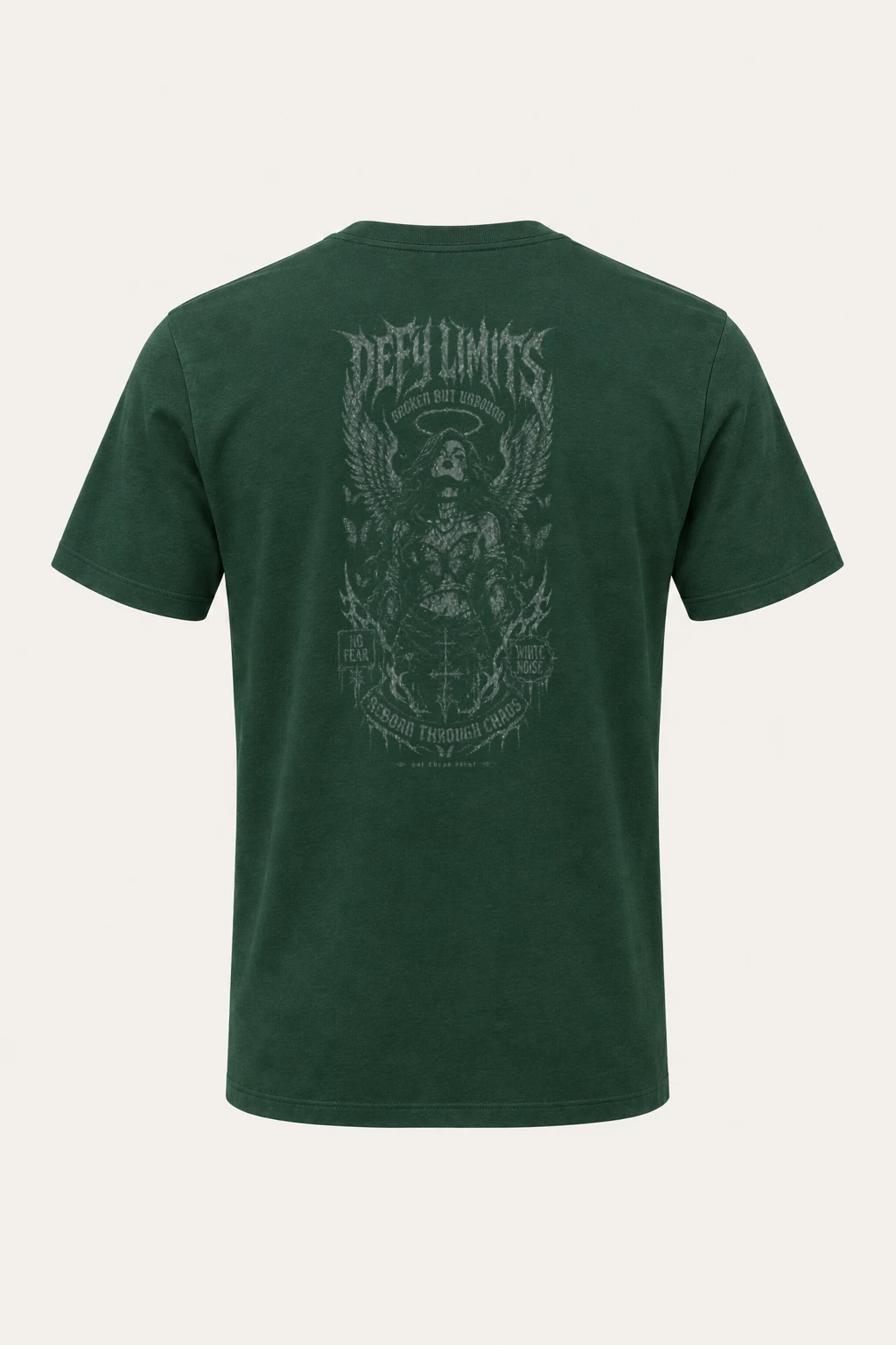 "Winged Skeletal Demon" Heavyweight Unisex Crewneck T-shirt | Gildan 5000