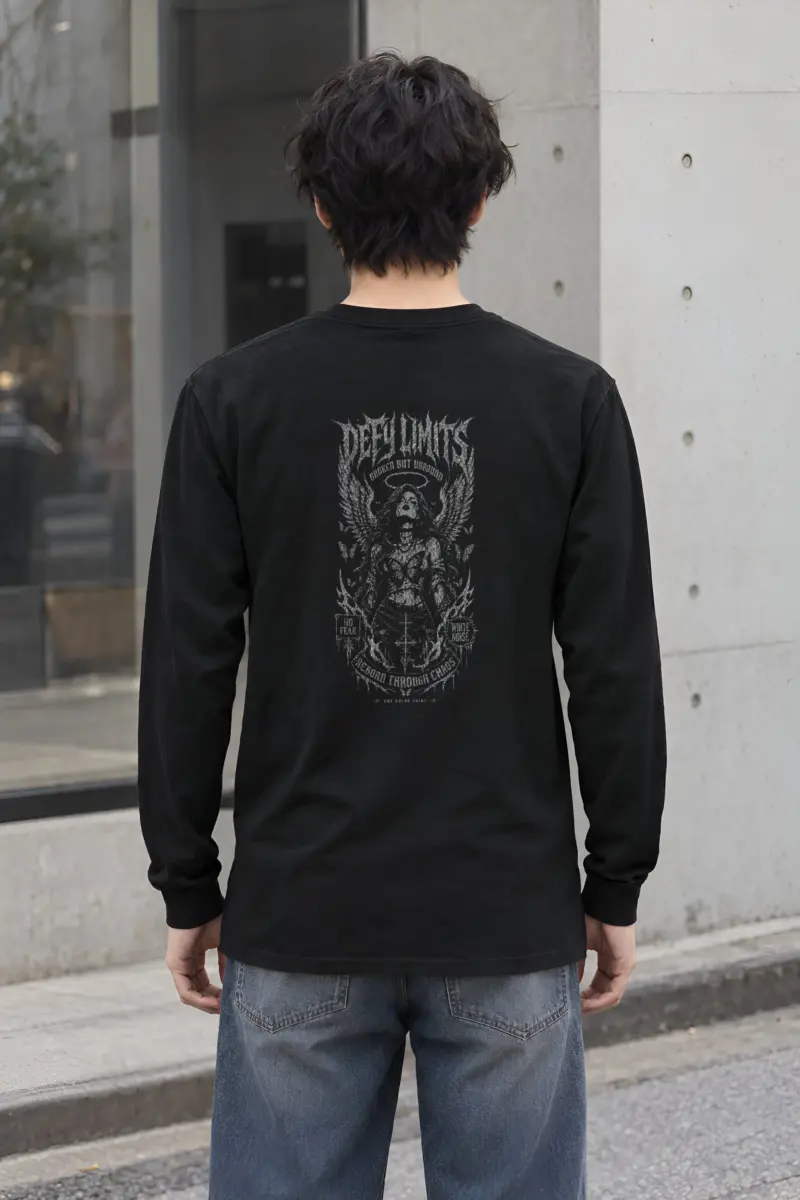"Winged Skeletal Demon" Unisex Longsleeve T-shirt