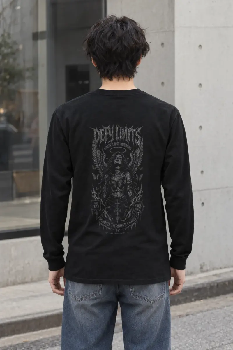 "Winged Skeletal Demon" Unisex Longsleeve T-shirt