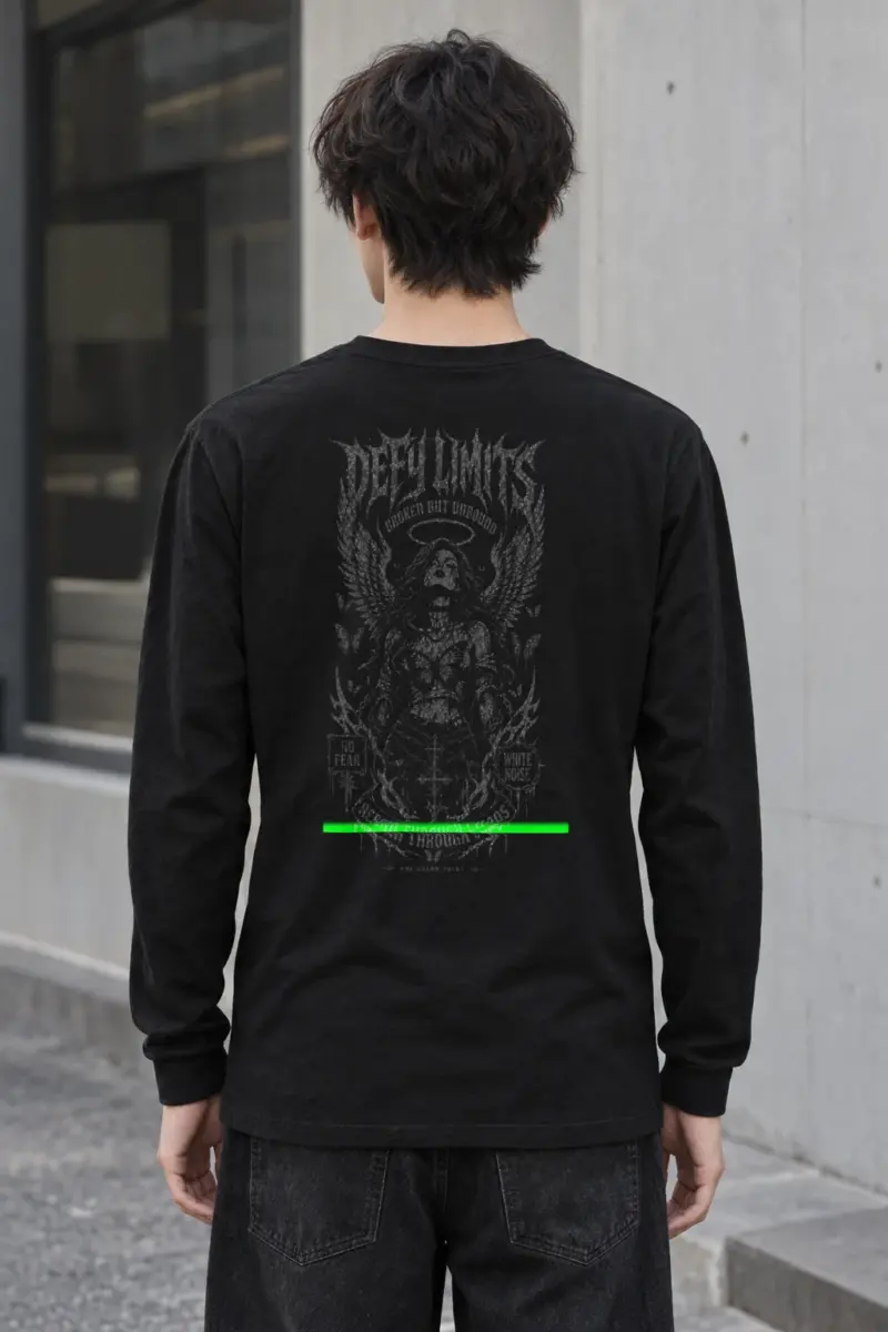 "Winged Skeletal Demon" Unisex Longsleeve T-shirt | Gildan 2400