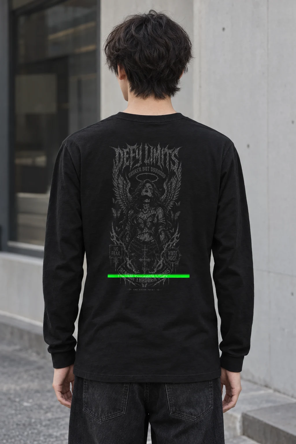 "Winged Skeletal Demon" Unisex Longsleeve T-shirt | Gildan 2400