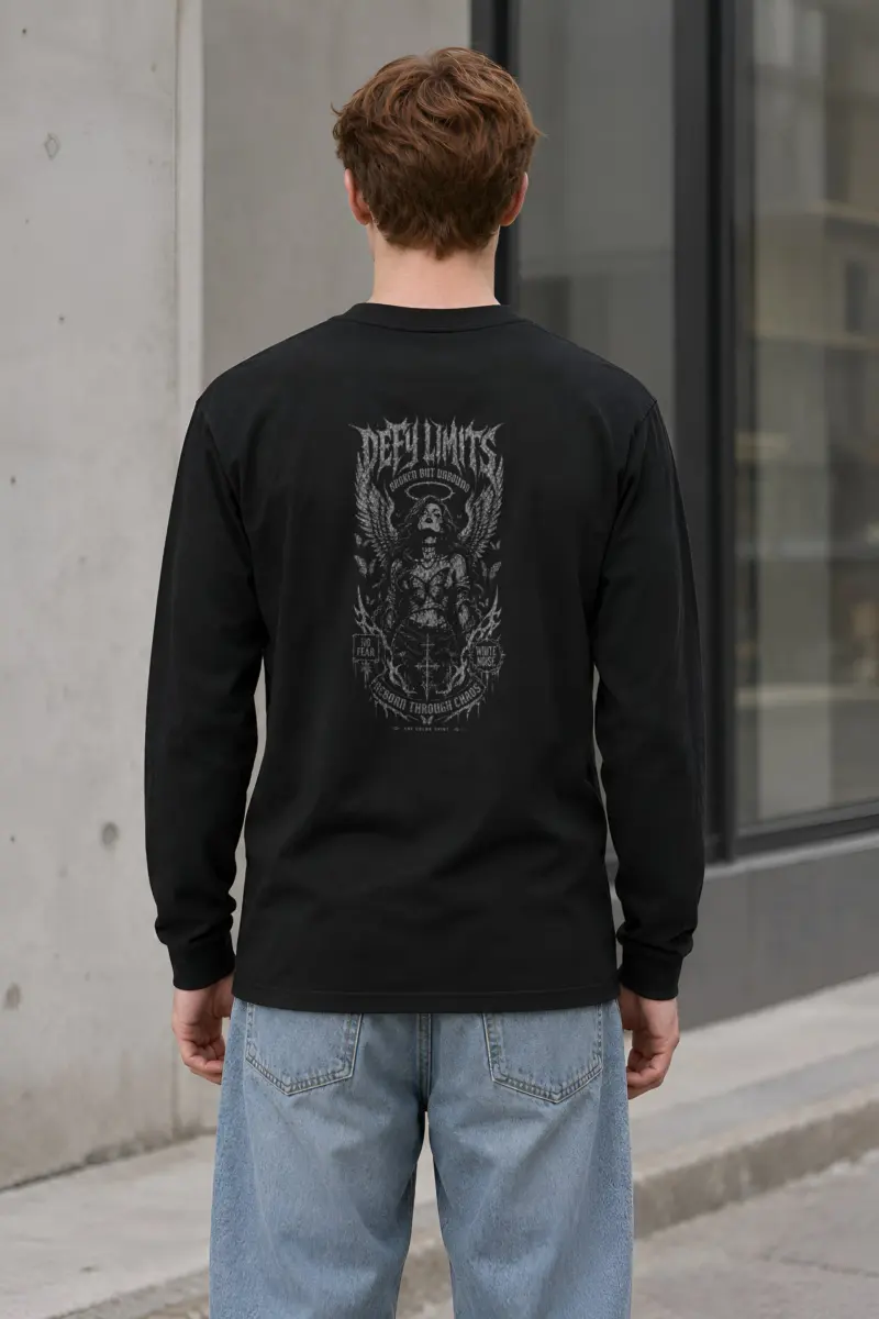"Winged Skeletal Demon" Unisex Longsleeve T-shirt