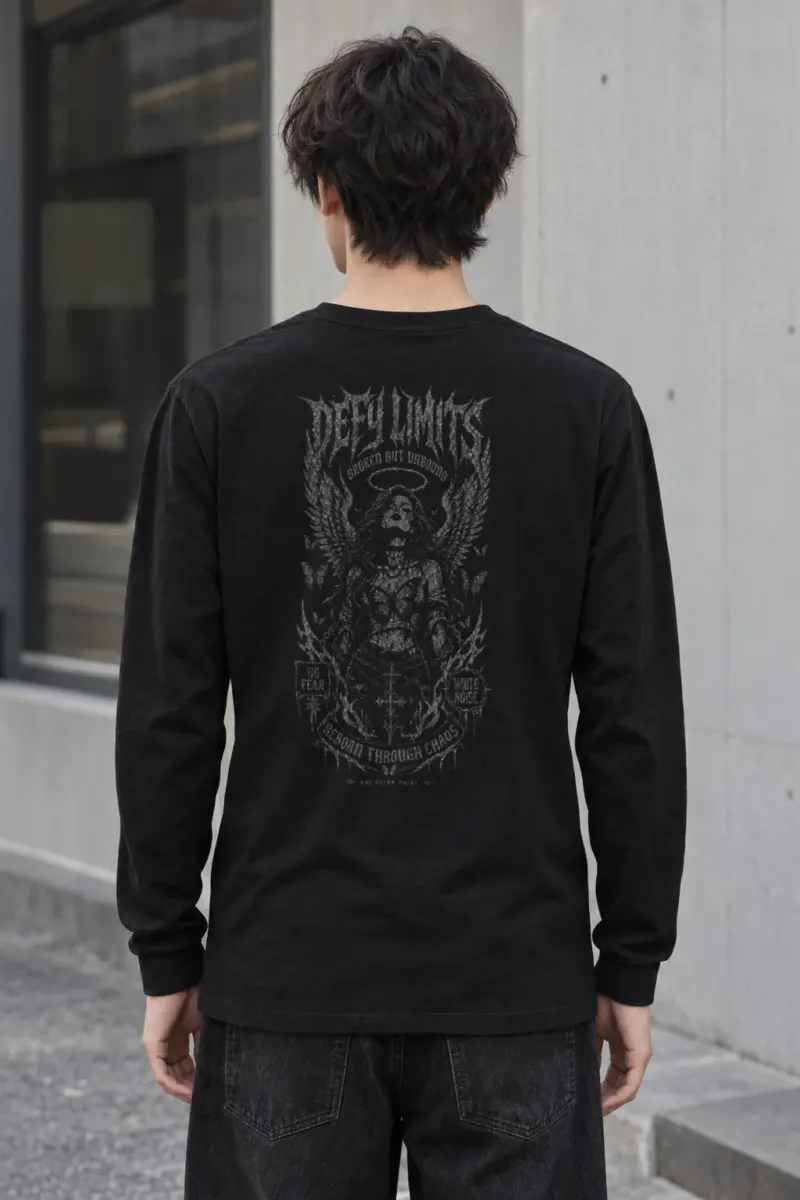 "Winged Skeletal Demon" Unisex Longsleeve T-shirt