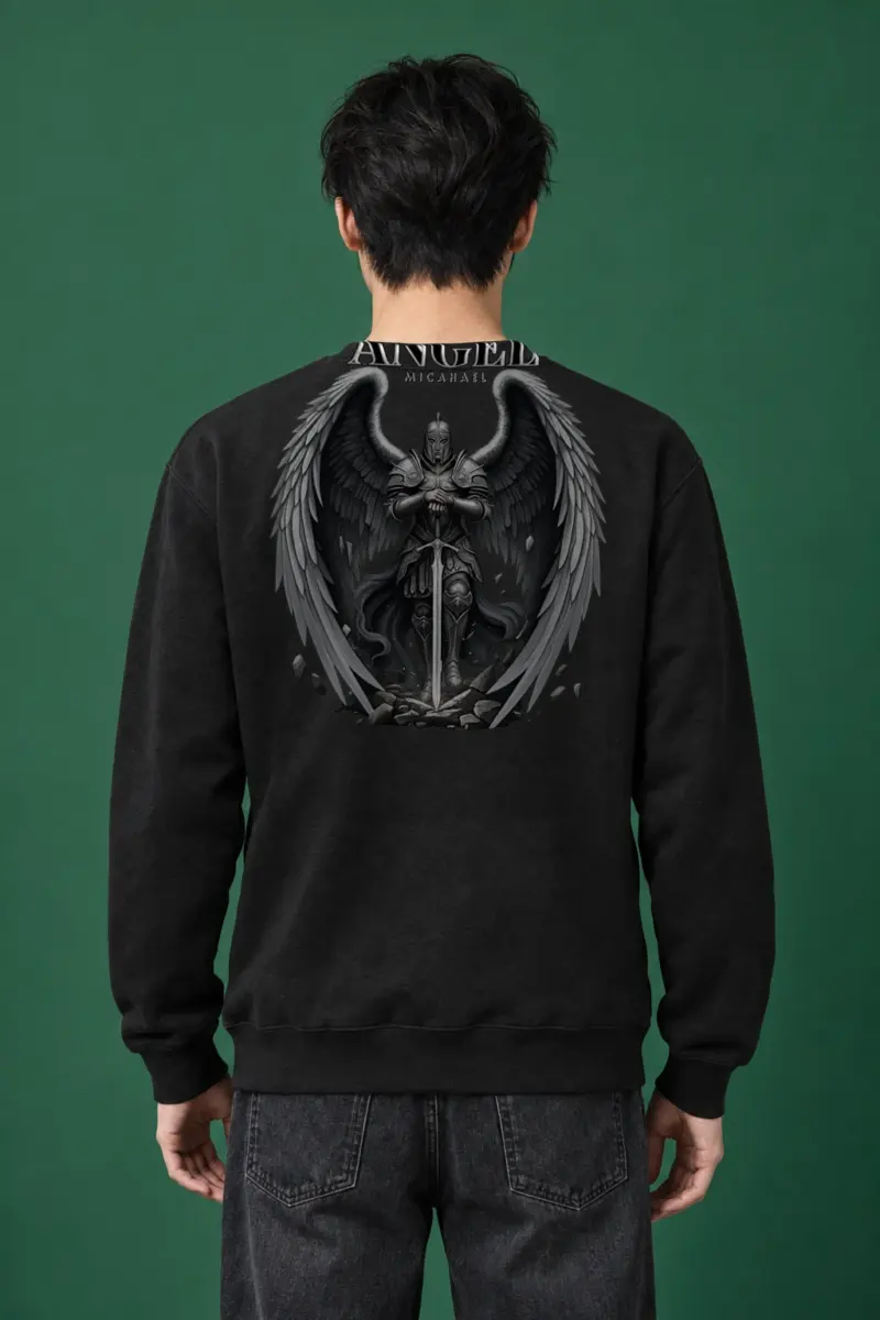 "Winged Sword Guardian" Heavy Blend Unisex Crewneck Sweatshirt