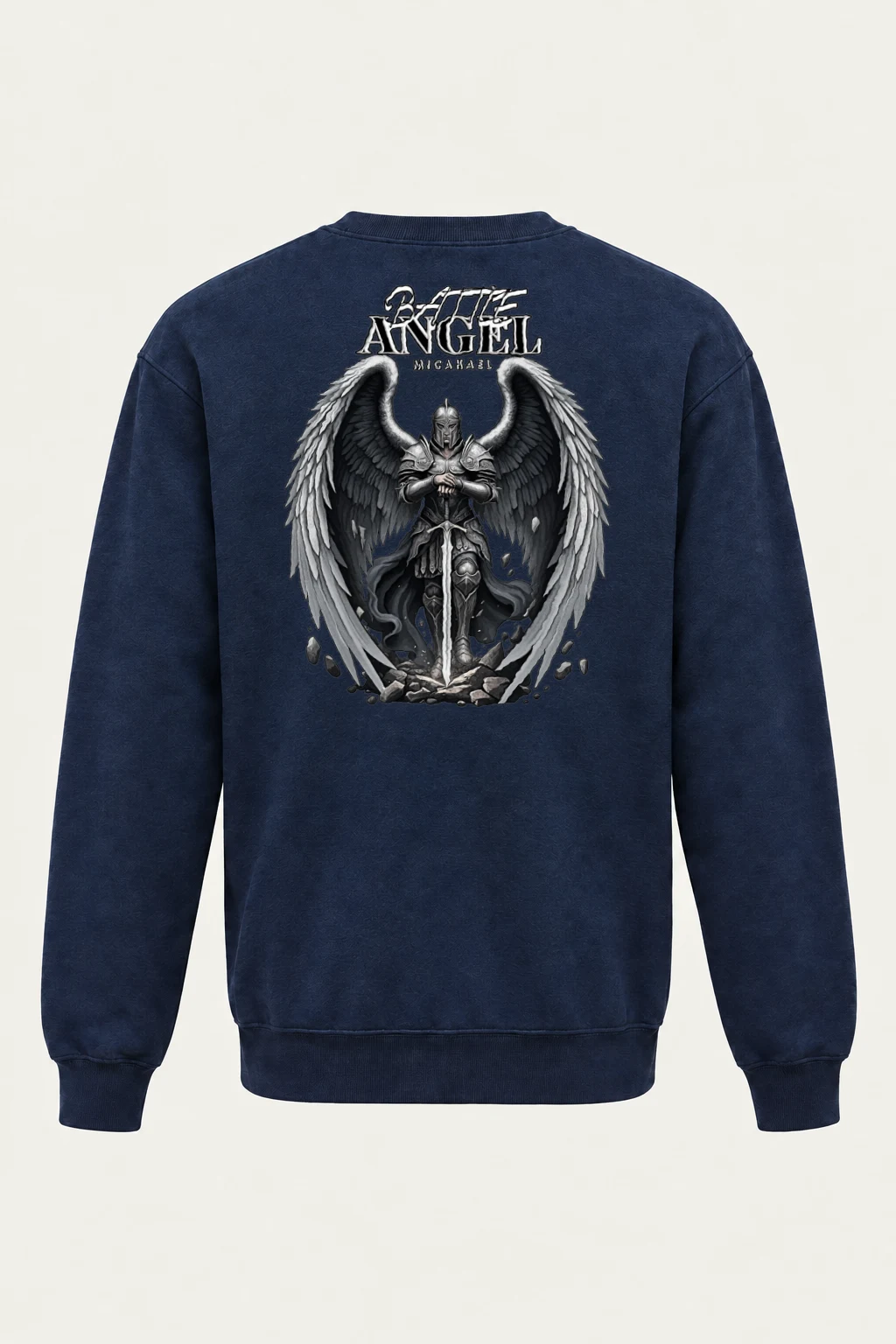 "Winged Sword Guardian" Heavy Blend Unisex Crewneck Sweatshirt | Gildan 18000