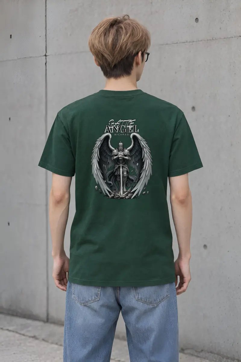 "Winged Sword Guardian" Heavyweight Unisex Crewneck T-shirt